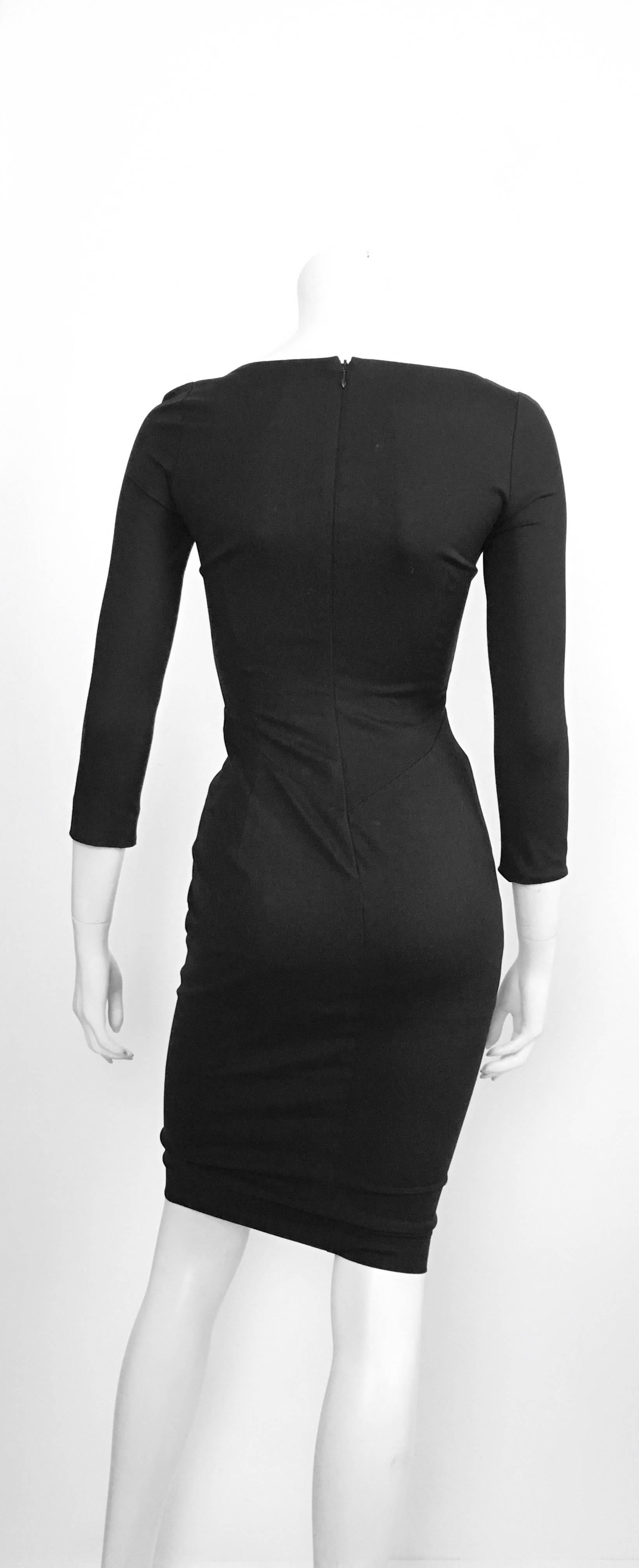 Women's or Men's Dsquared2 Black Form-Fitting Dress, Size 2  For Sale