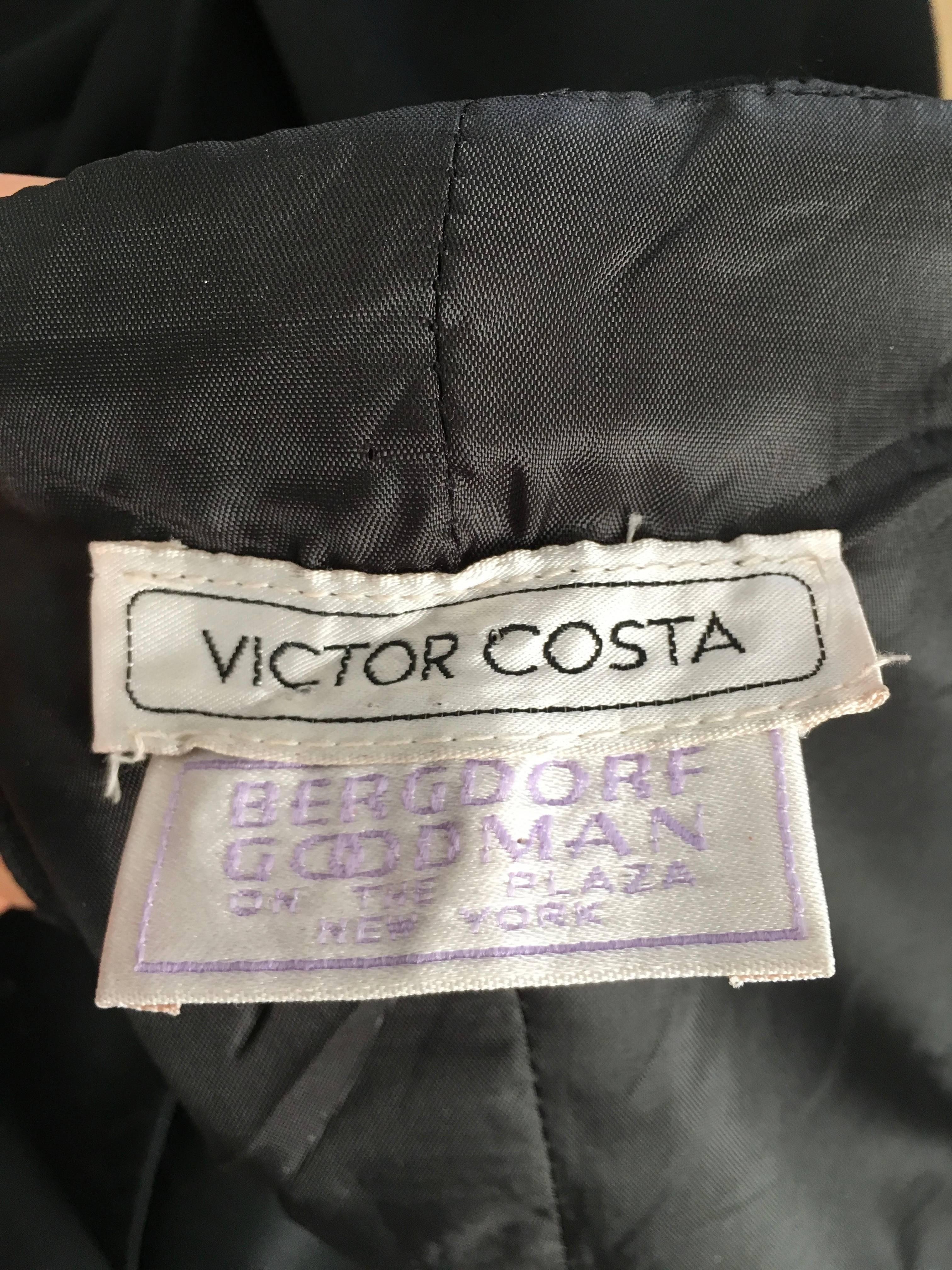 Victor Costa for Bergdorf Goodman Black Strapless Red Carpet Gown Size 4, 1980s For Sale 6