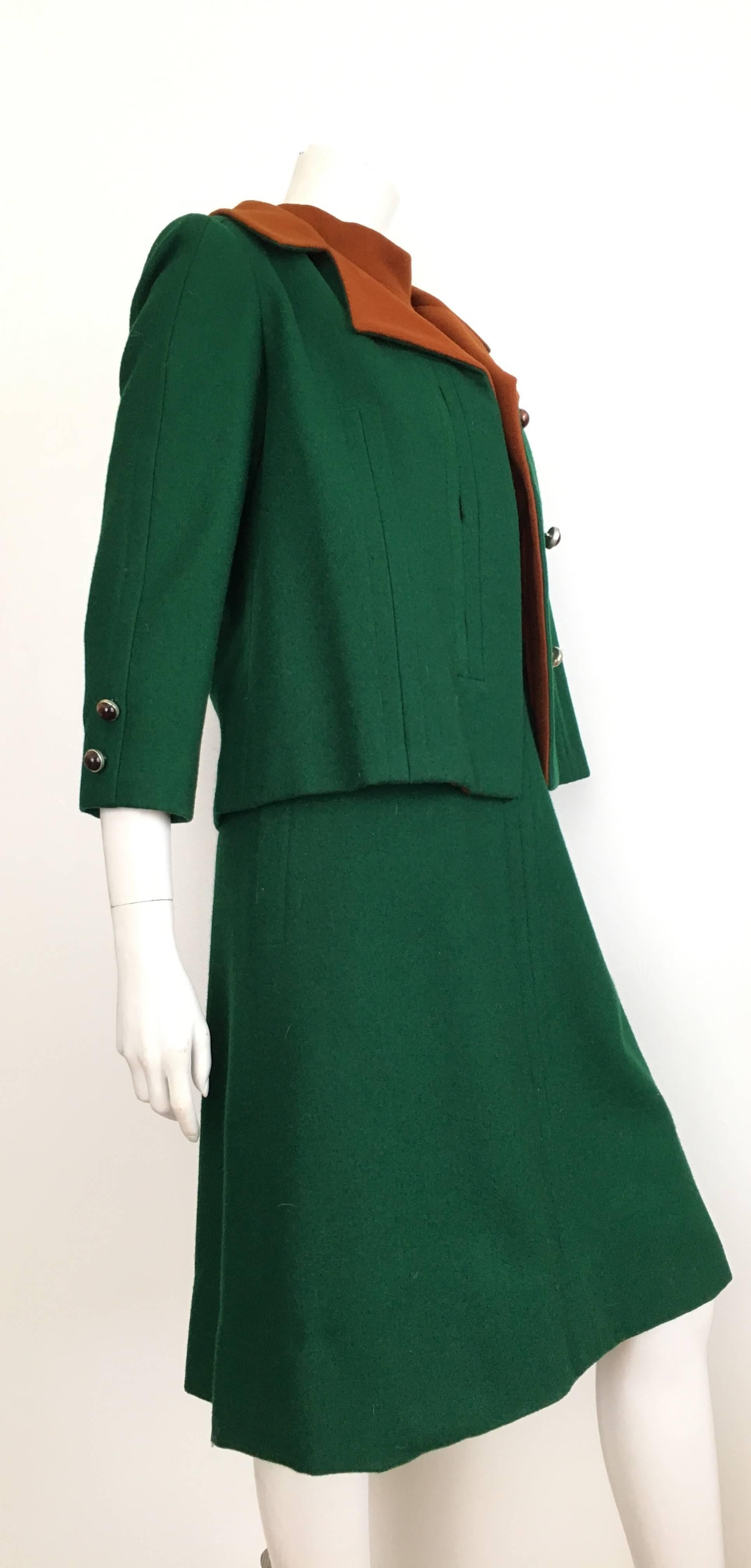 Pattullo-Jo Copeland Wool Jacket & Dress with Pockets Size 6/8. In Excellent Condition For Sale In Atlanta, GA