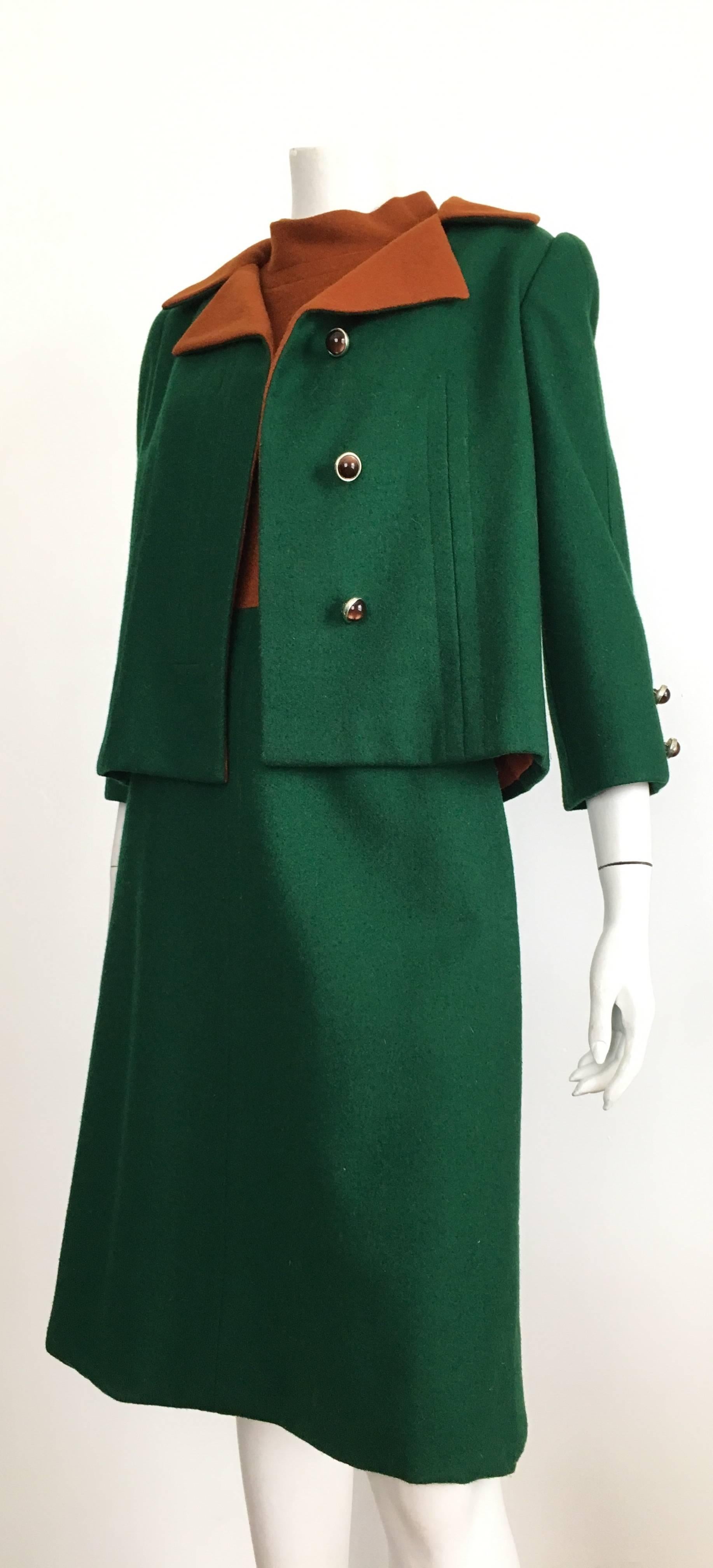 Pattullo-Jo Copeland Wool Jacket & Dress with Pockets Size 6/8. For Sale 1