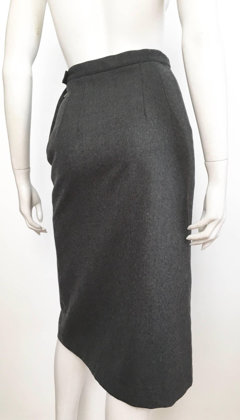 Giorgio Saint' Angelo Grey Wool Straight Skirt with Pockets Size 4. For ...