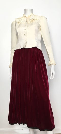 Partique New York Cream Ruffled Blouse Size 4.