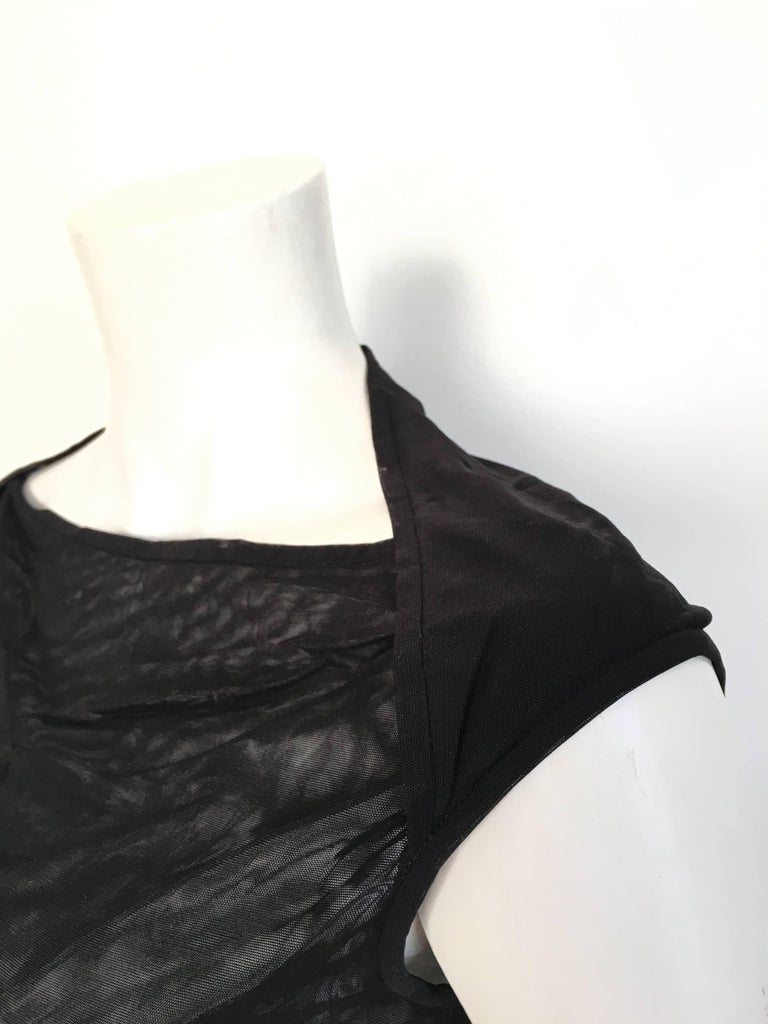 Narciso Rodriguez Black Sheer Sleeveless Sequin Top Size 6. Made in ...