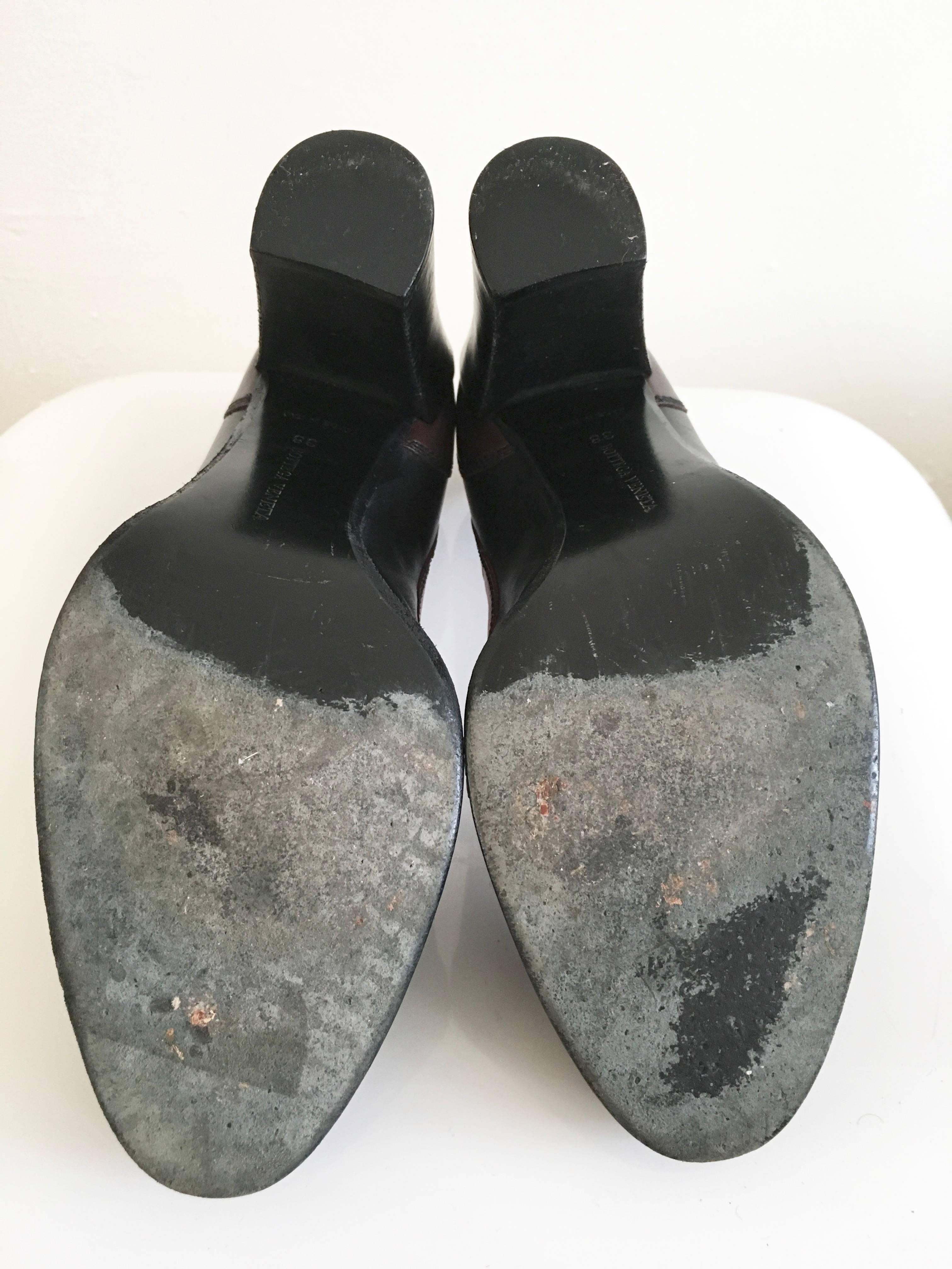 Bottega Veneta Chunky High Heel Leather Shoe Size 38. For Sale 3
