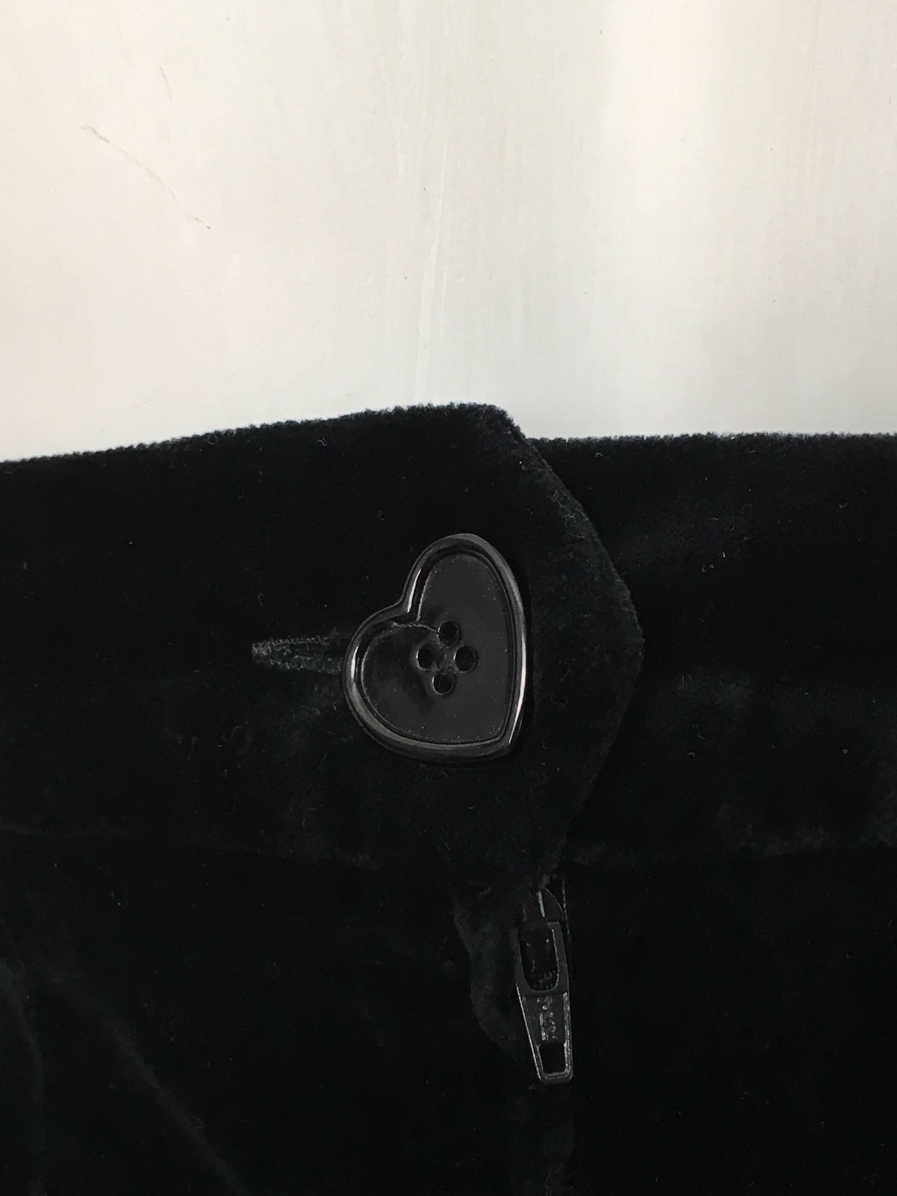 Moschino Black Velvet Long Straight Skirt Size 10 / 12.  For Sale 4