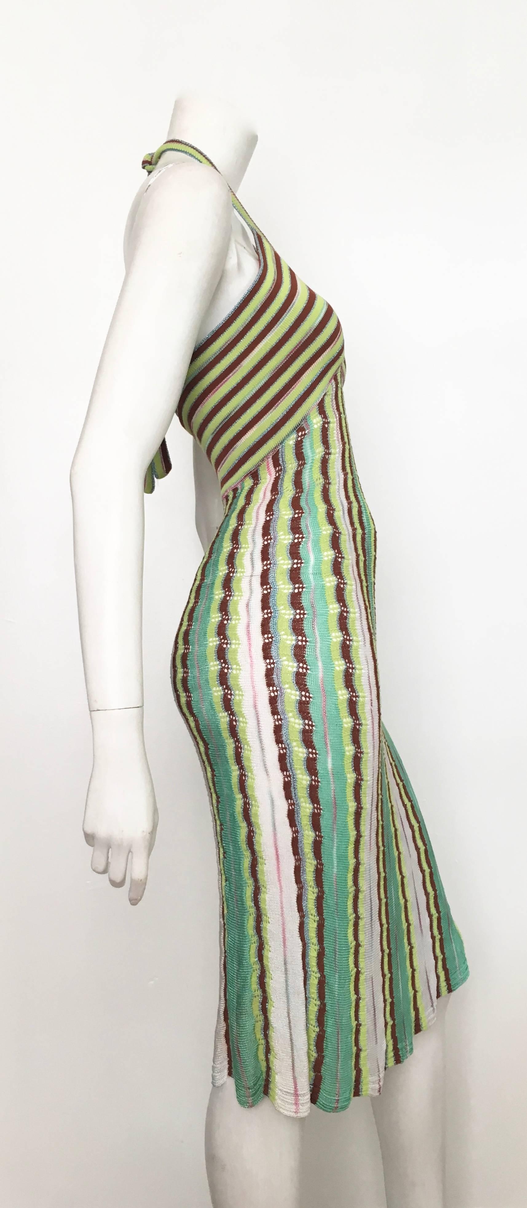 Gray Missoni Knit Halter Dress Size 4. For Sale