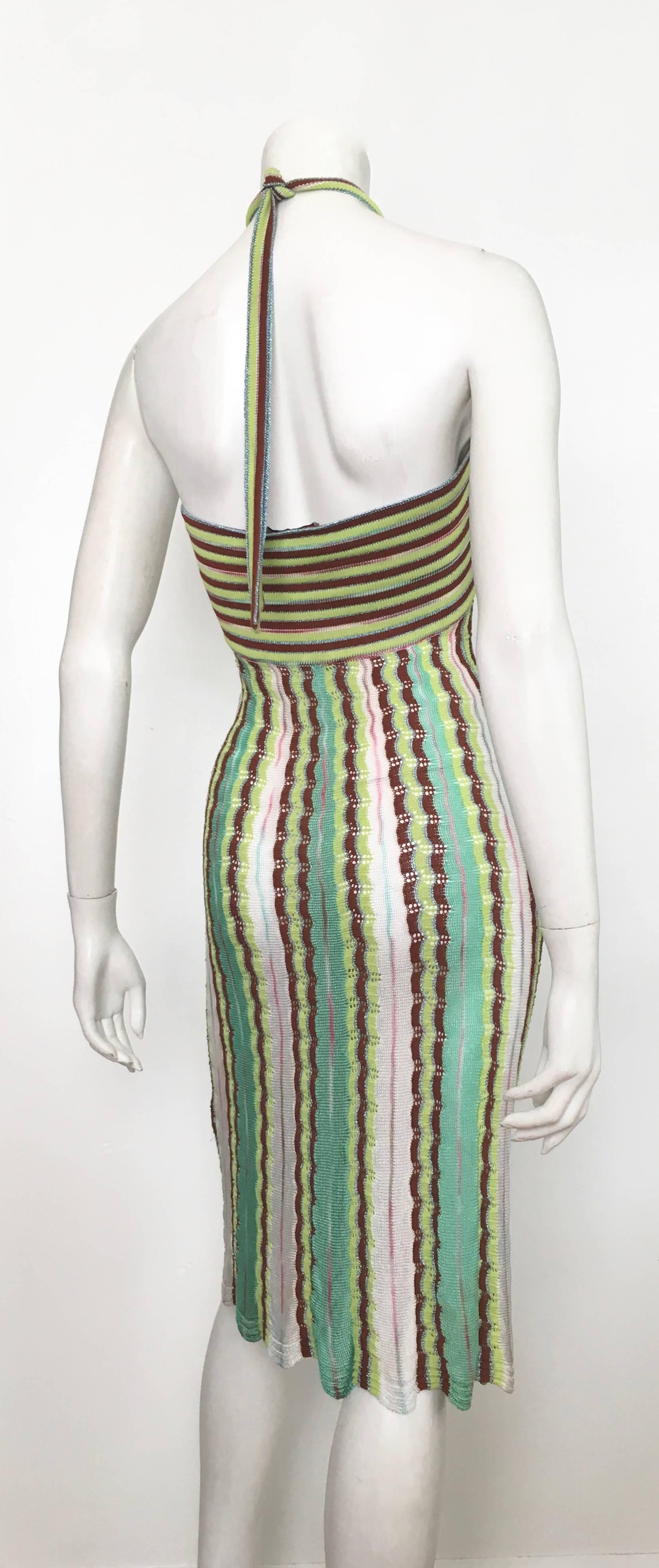 Missoni Knit Halter Dress Size 4. In Excellent Condition For Sale In Atlanta, GA