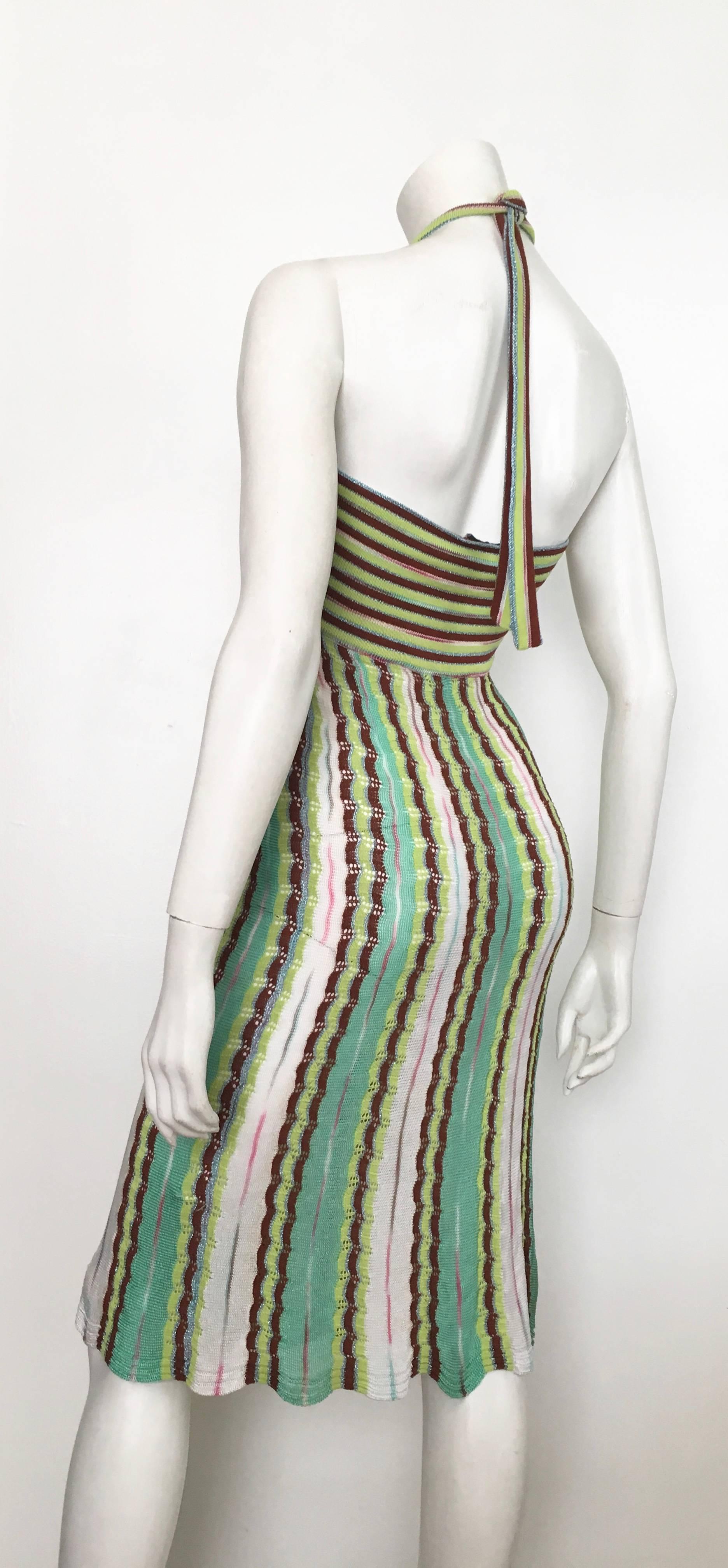Missoni Knit Halter Dress Size 4. For Sale 1