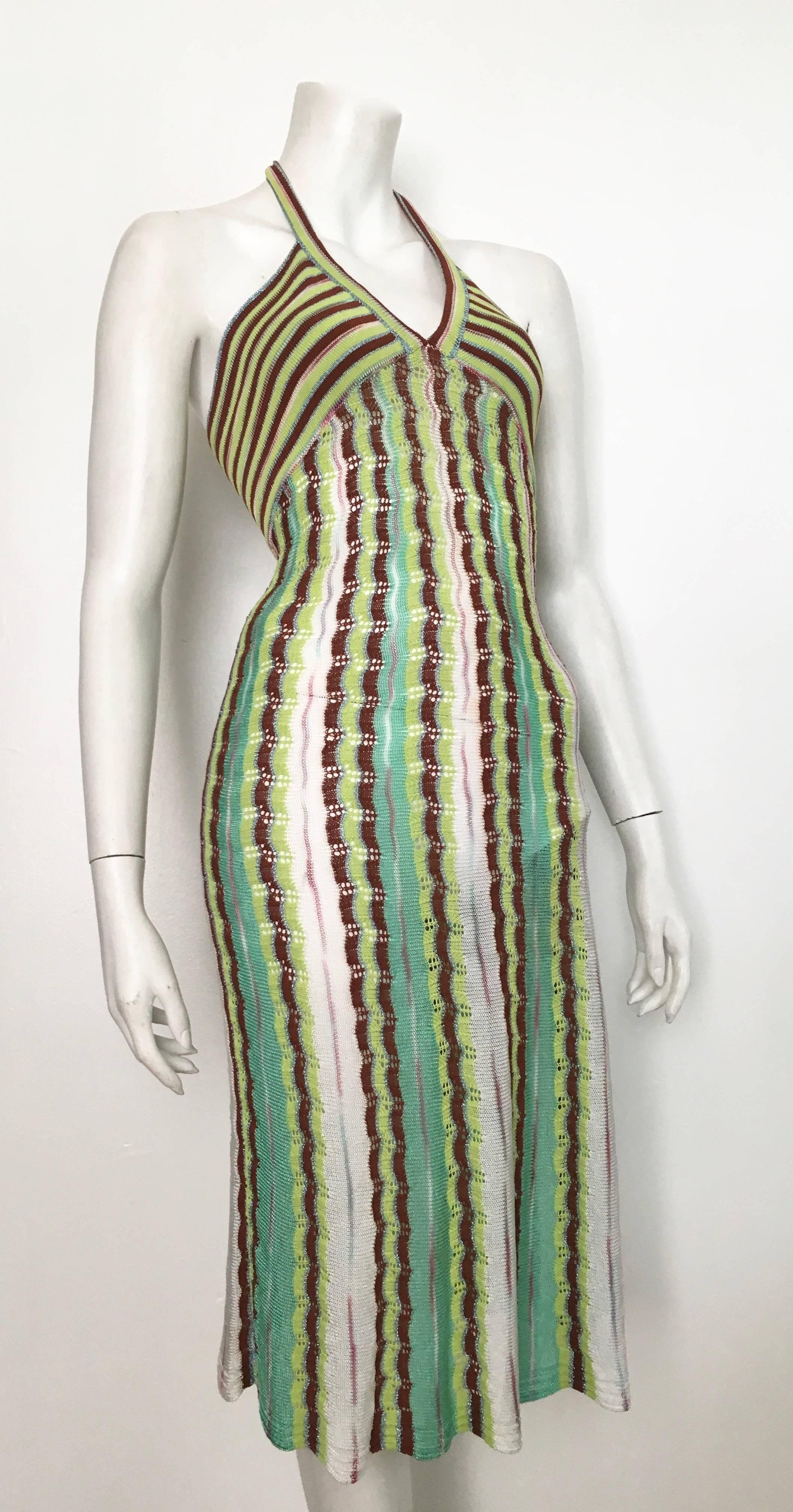 Missoni Knit Halter Dress Size 4. For Sale 7