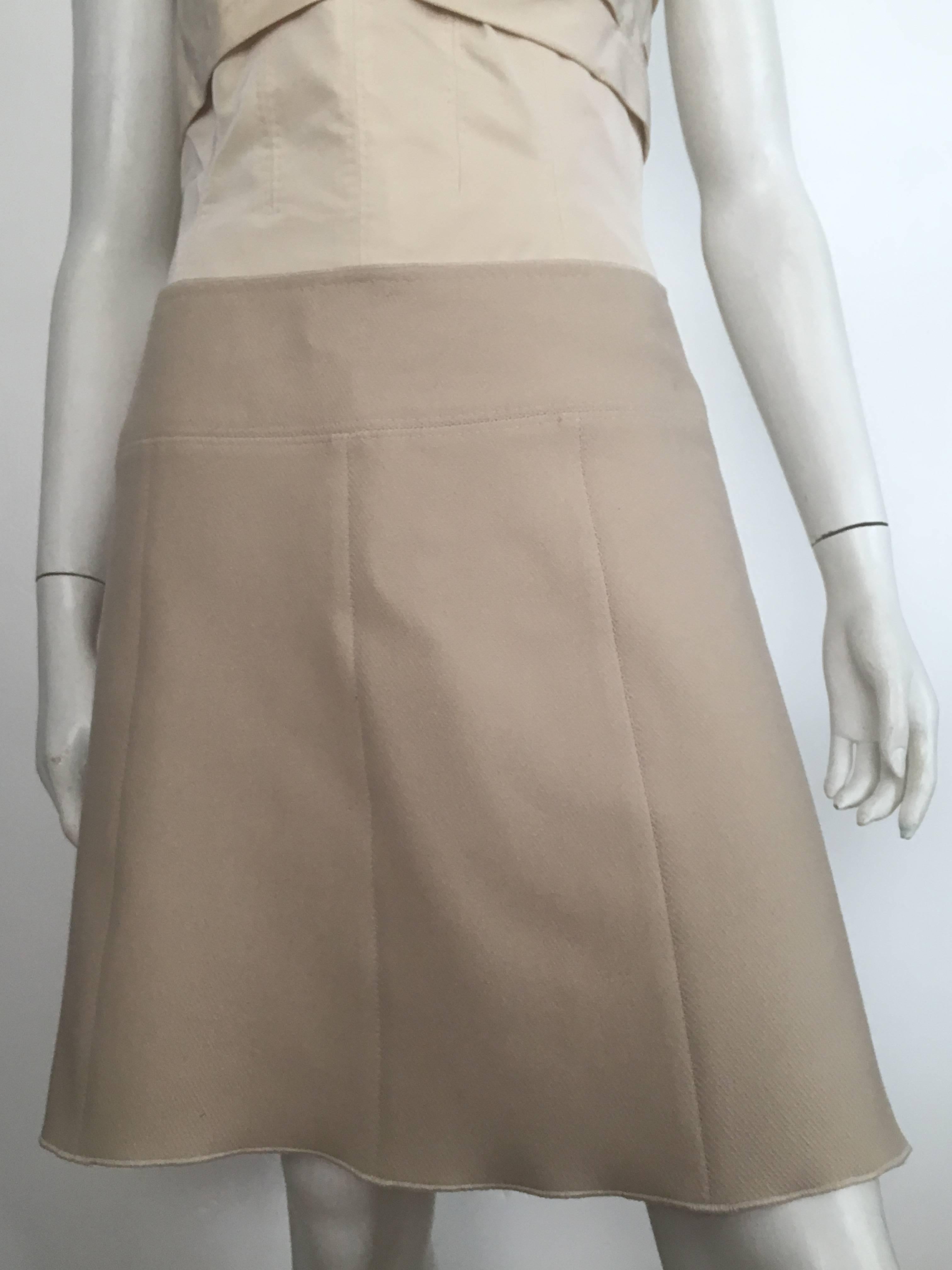 Louis Vuitton Cream Strapless Mini Dress Size 38 / 6 For Sale 5