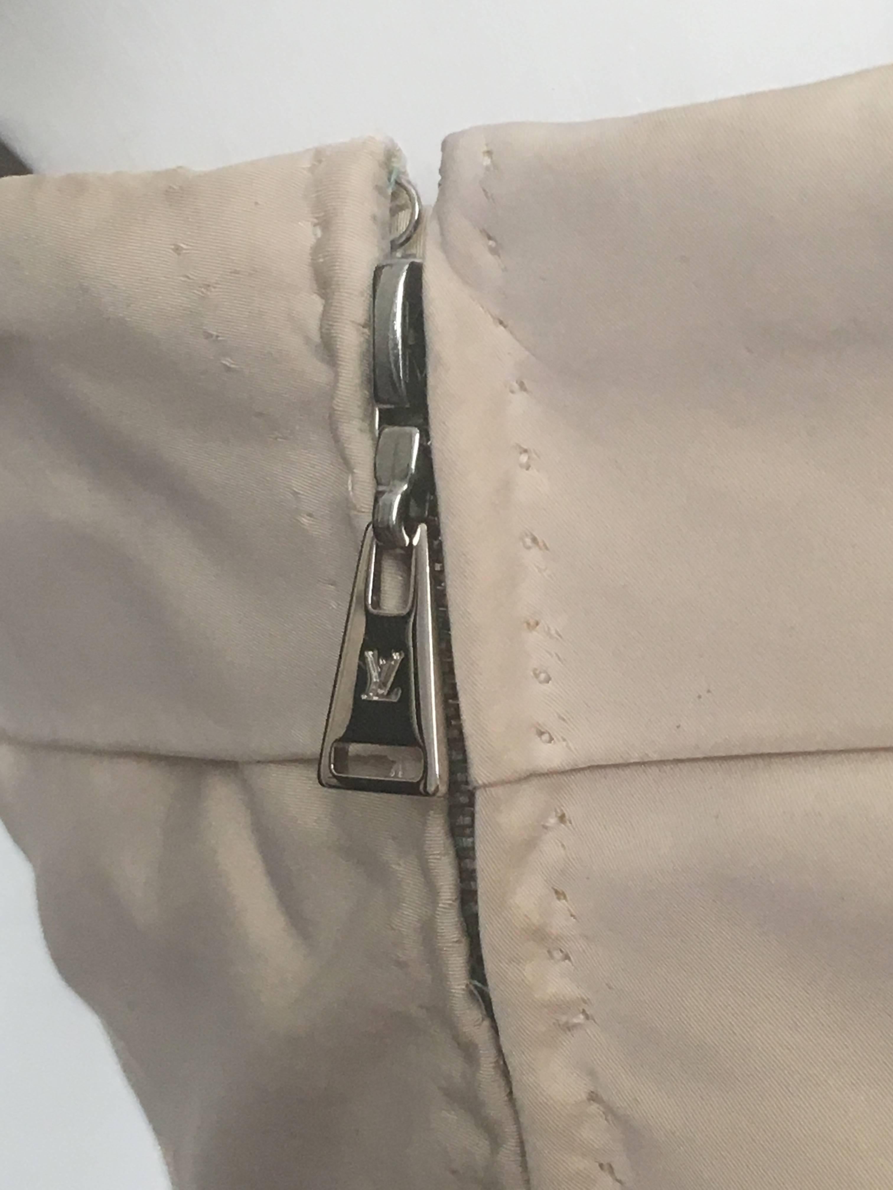 Louis Vuitton Cream Strapless Mini Dress Size 38 / 6 For Sale 8