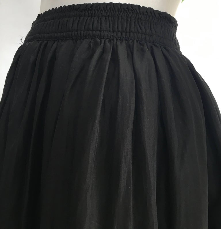 Gene Ewing Long Silk Black Skirt with Pockets Size Small. For Sale at ...