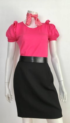 Karl Lagerfeld 1990s Black Wool Pencil Skirt Size 6.