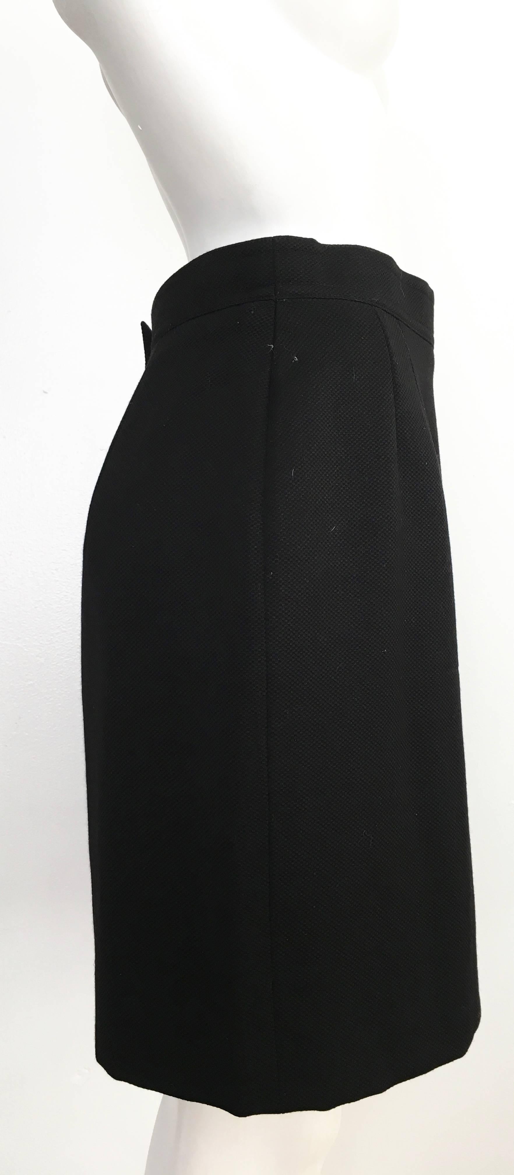 Karl Lagerfeld 1990s Black Wool Pencil Skirt Size 6. For Sale 1
