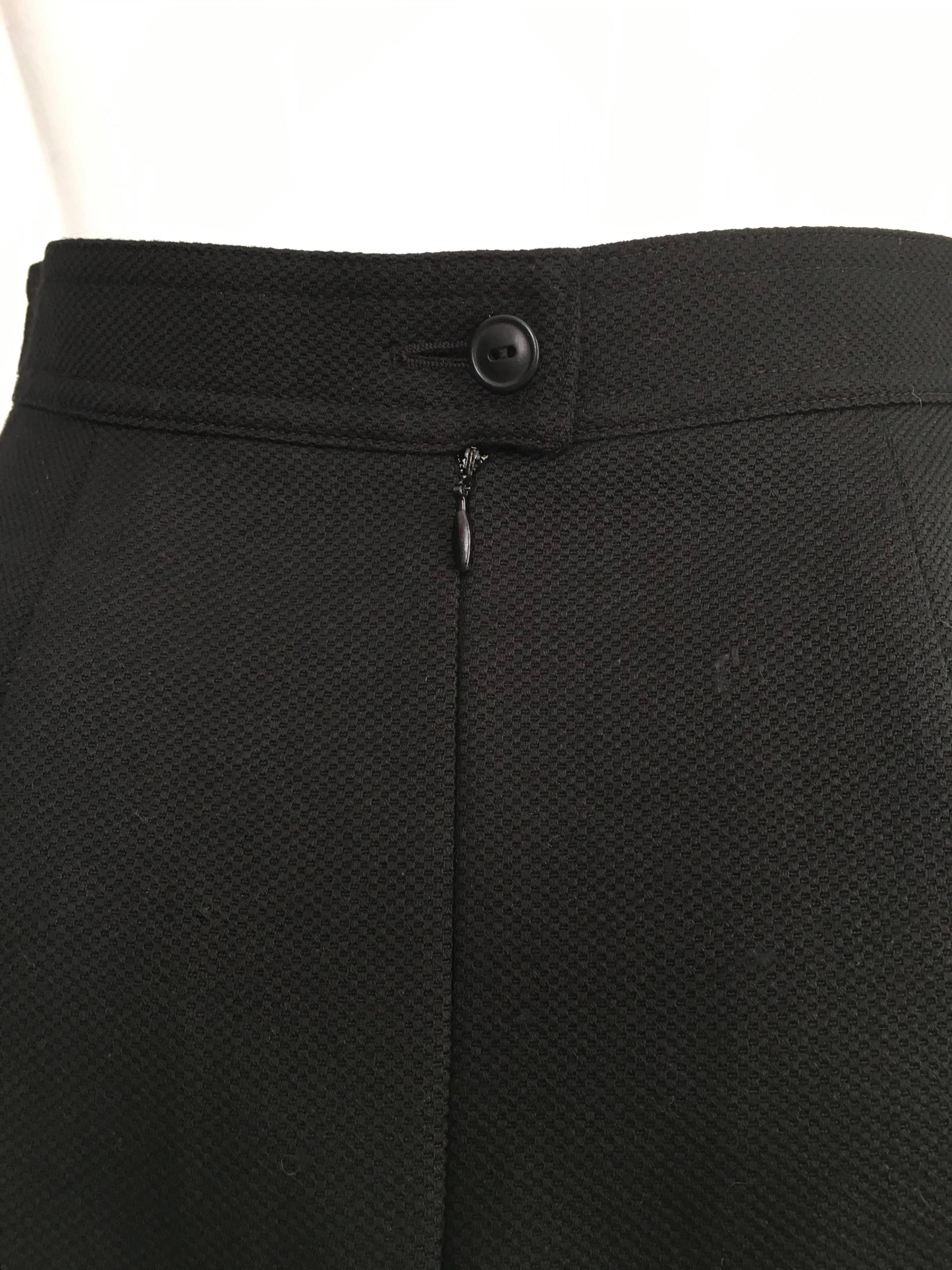 Karl Lagerfeld 1990s Black Wool Pencil Skirt Size 6. For Sale 5