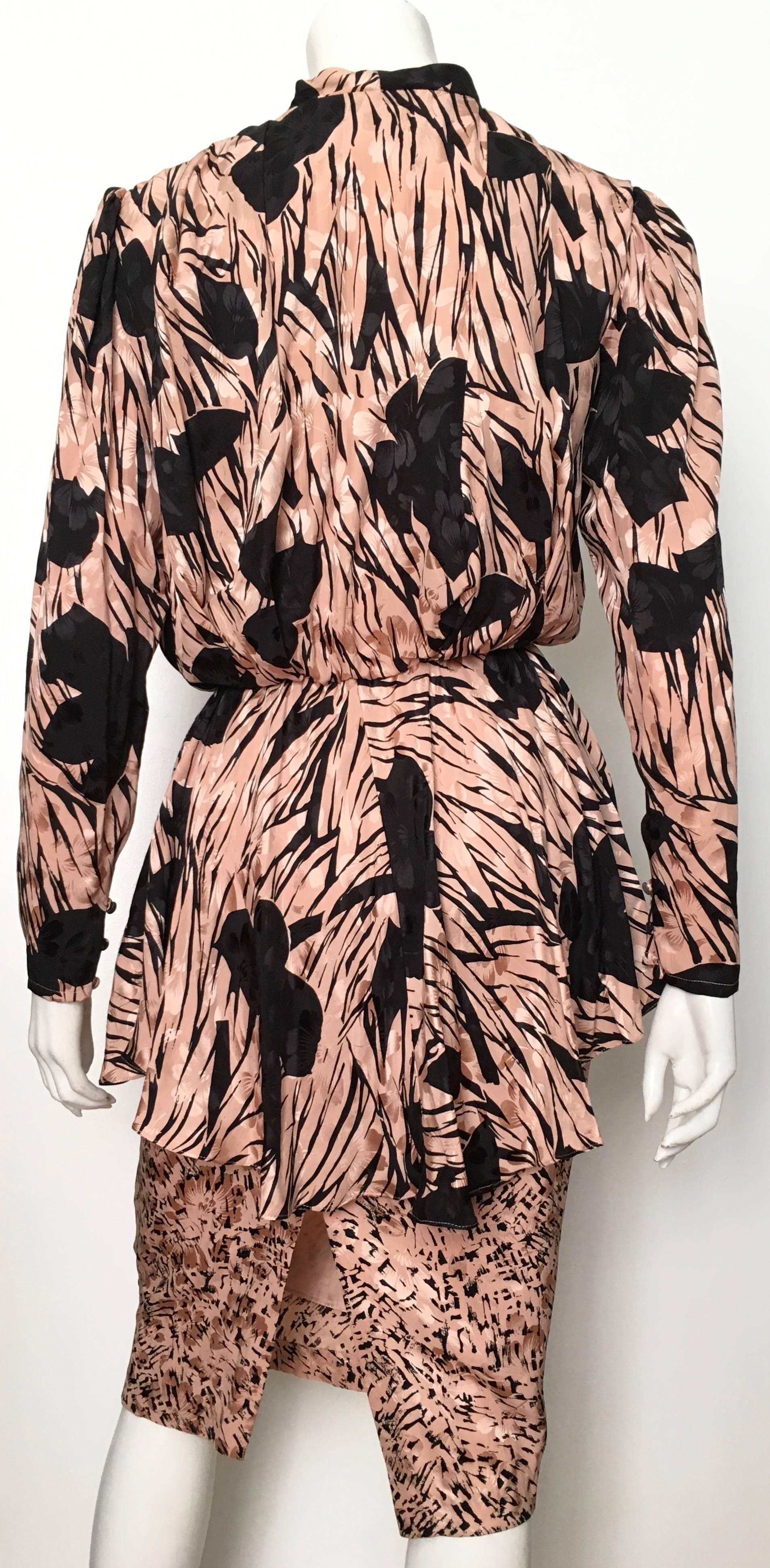 Women's or Men's Saint Romei for Neiman Marcus 1980s Silk Dress Size 6.  For Sale