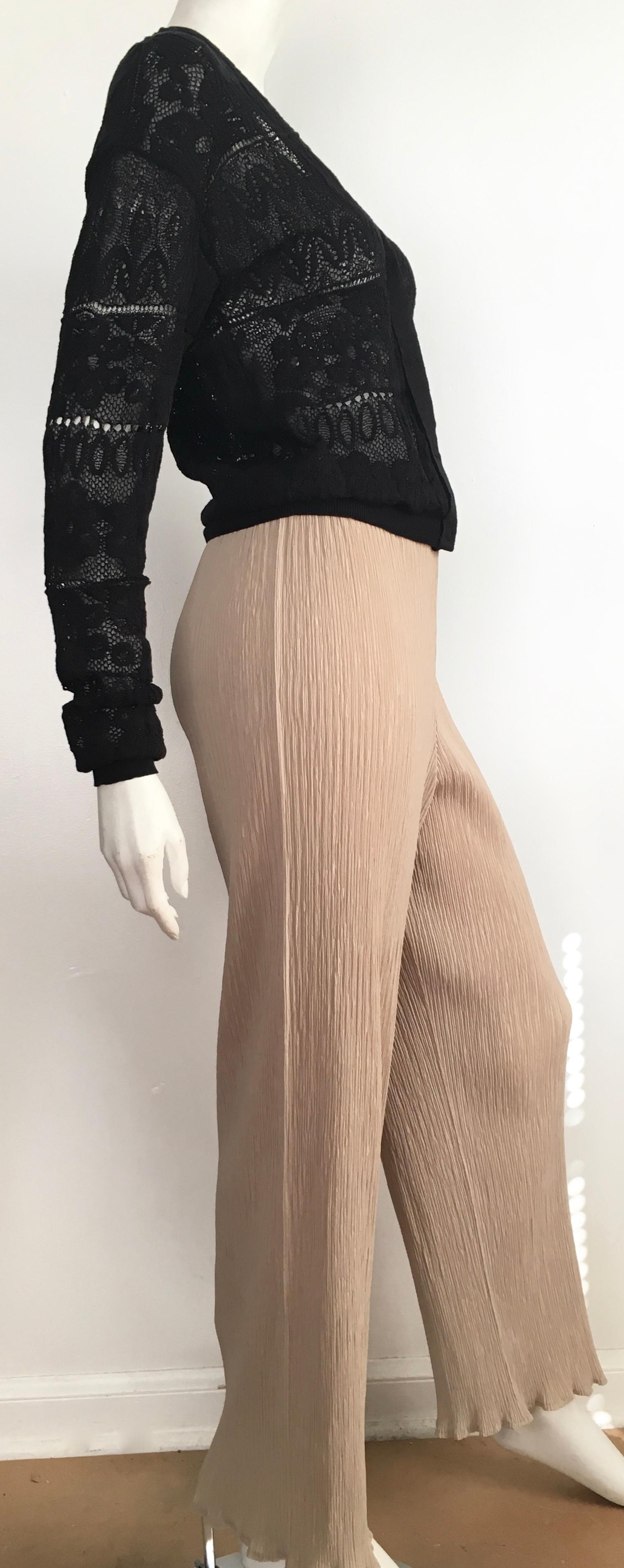 Lanvin Black Lace Snap Button Cardigan Size 4. 5