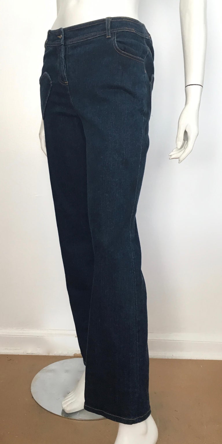 Dior Denim Button Up Jeans with Heart Shape Pockets Size 6. at 1stDibs ...
