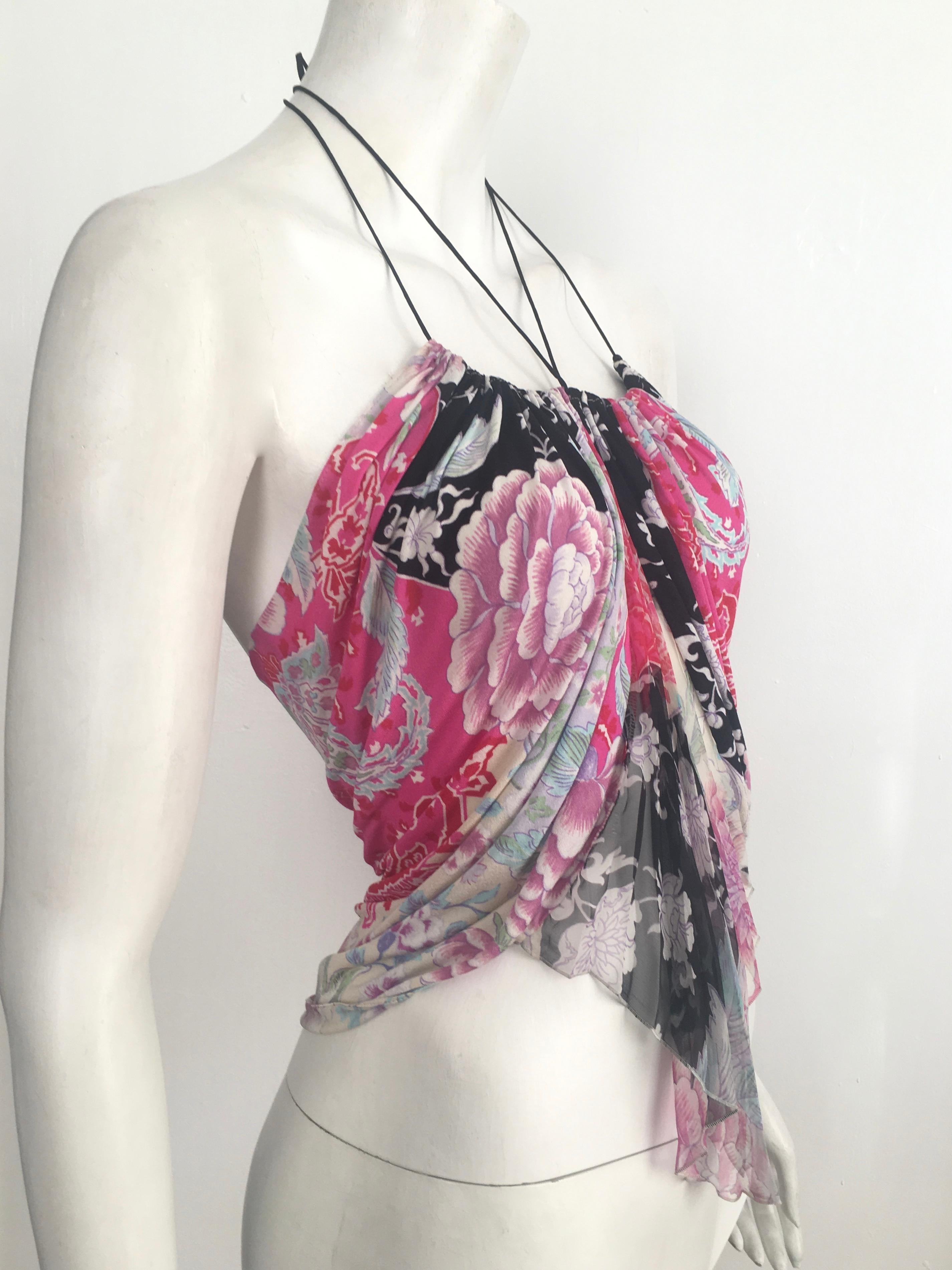 Women's or Men's Emanuel Ungaro 1990s Silk Floral Camisole Size 4. For Sale