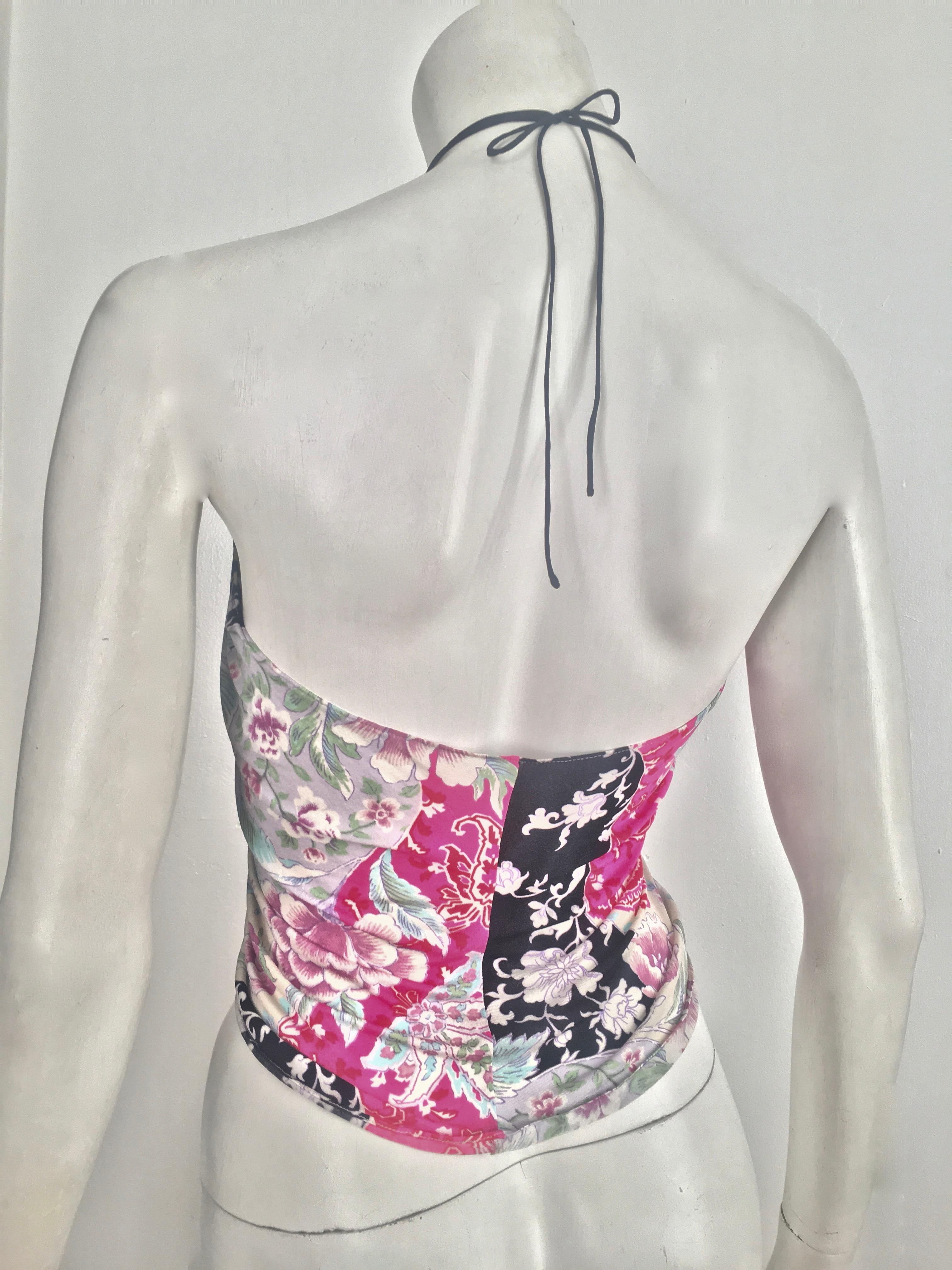 Emanuel Ungaro 1990s Silk Floral Camisole Size 4. For Sale 4