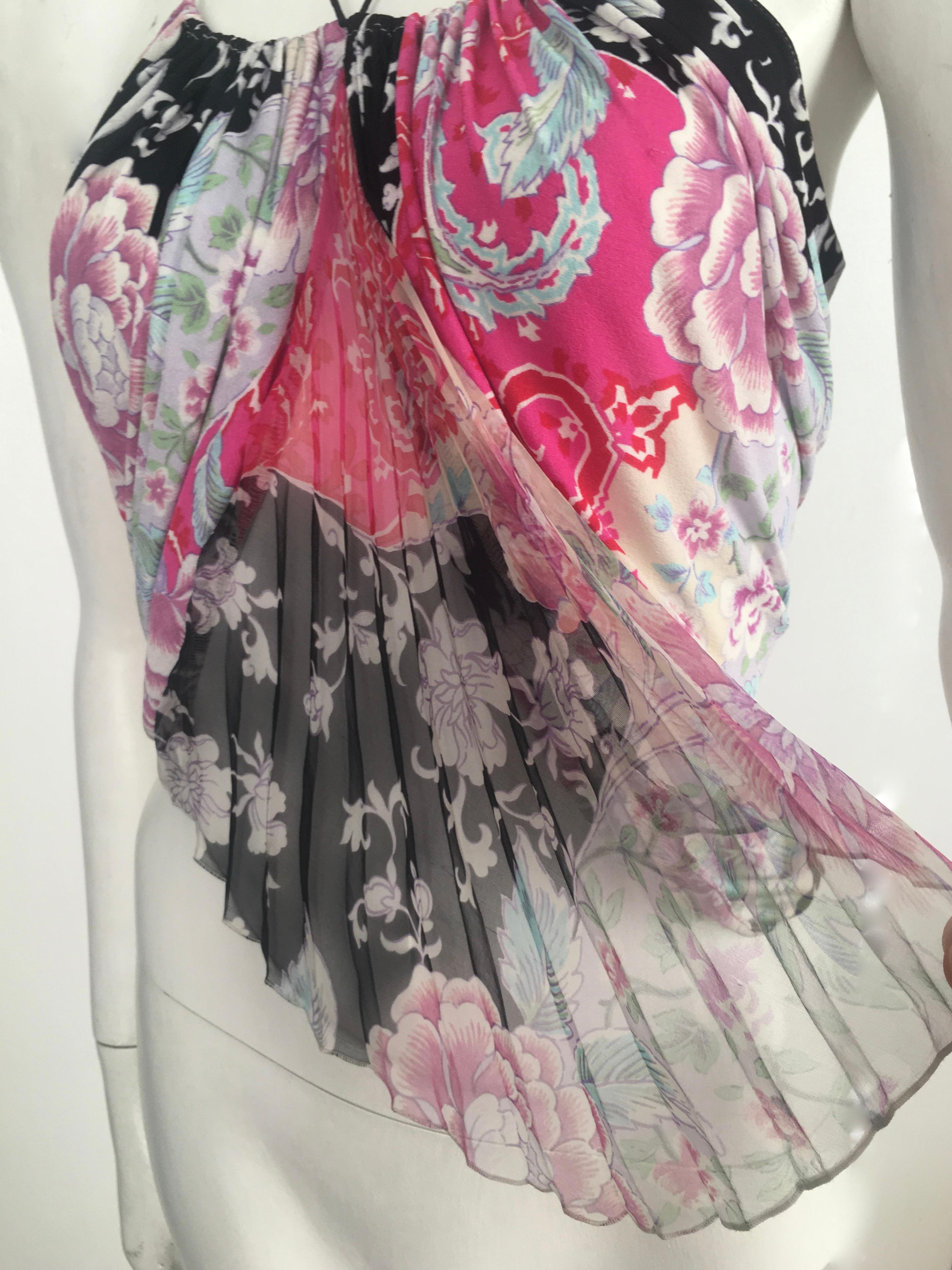 Emanuel Ungaro 1990s Silk Floral Camisole Size 4. For Sale 8
