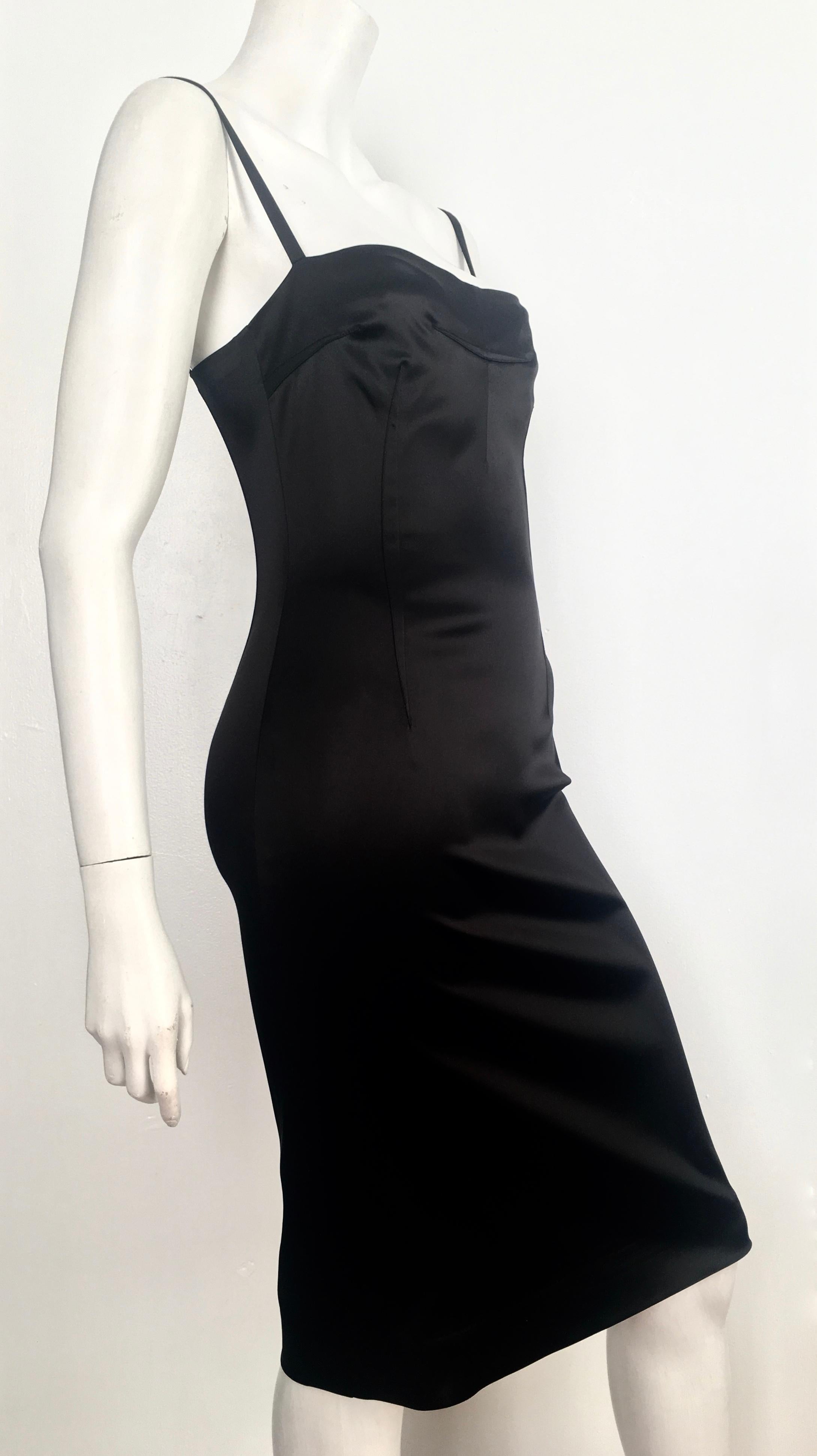 Dolce & Gabbana 1990s Black Stretchy Sexy Cocktail Dress Size 4. In Excellent Condition In Atlanta, GA