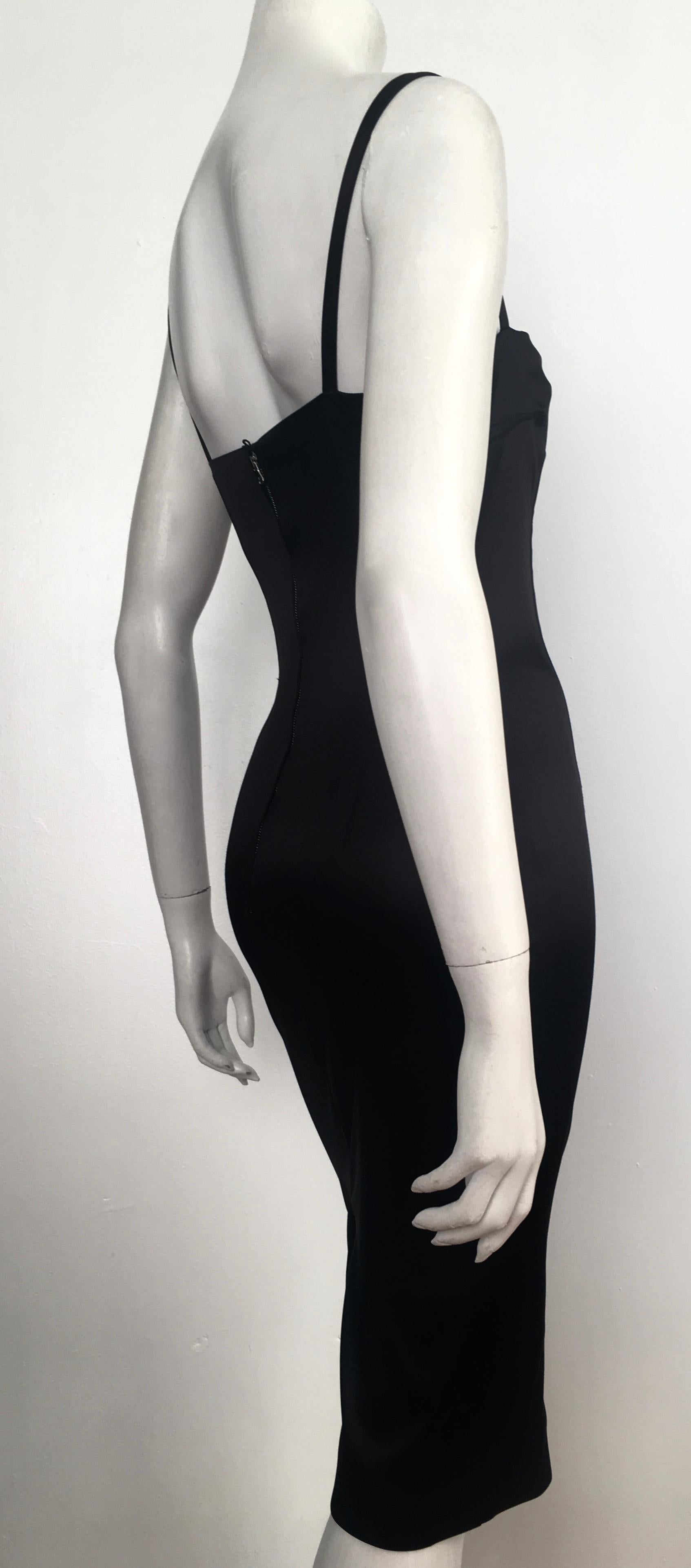 Women's or Men's Dolce & Gabbana 1990s Black Stretchy Sexy Cocktail Dress Size 4.