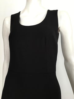 Dolce & Gabbana 1990s Black Wool Sheath Dress Size 4.