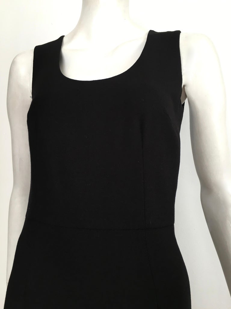Dolce and Gabbana 1990s Black Wool Sheath Dress Size 4. For Sale at 1stDibs