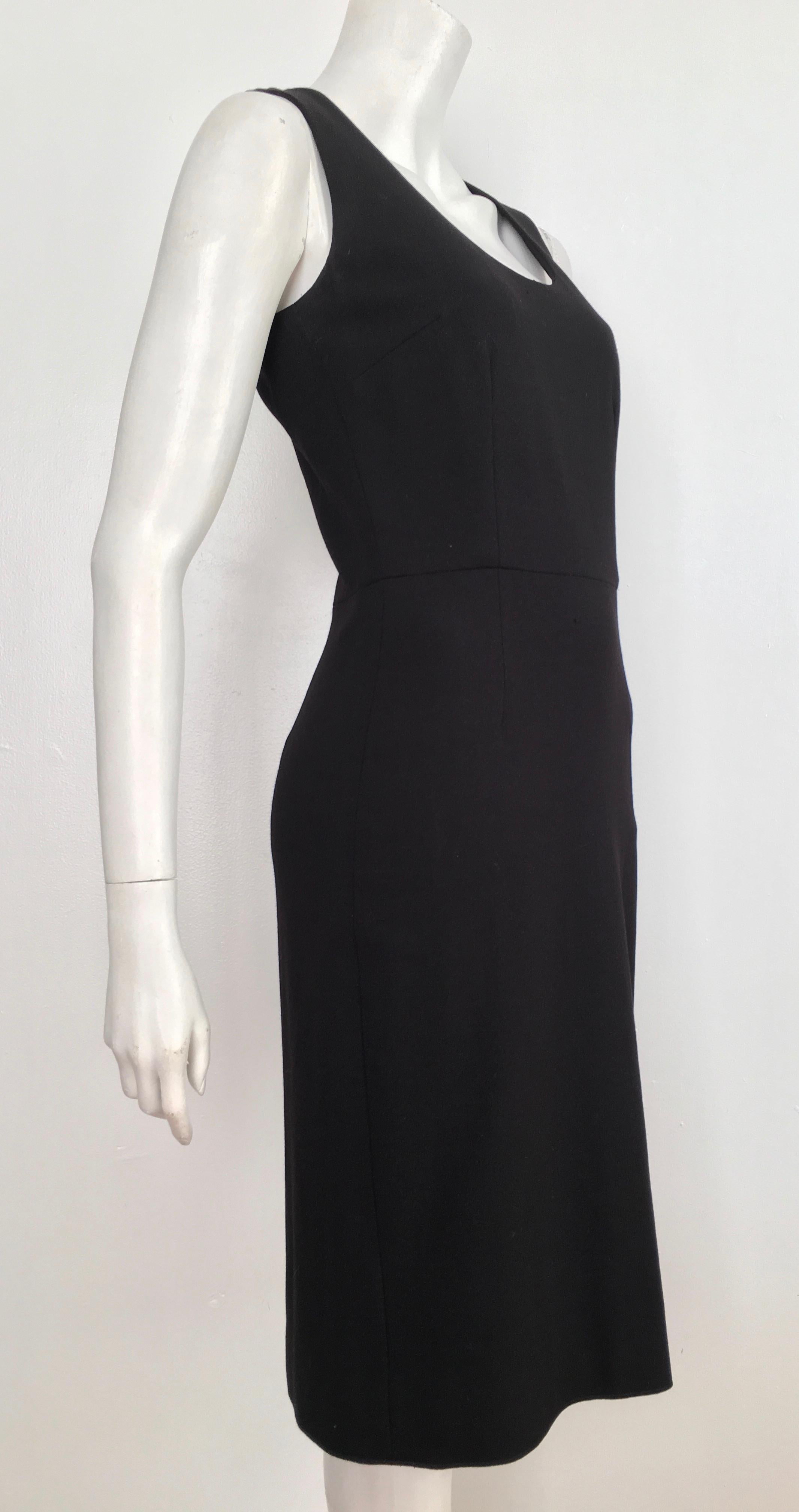 Dolce & Gabbana 1990s Black Wool Sheath Dress Size 4. In Excellent Condition For Sale In Atlanta, GA
