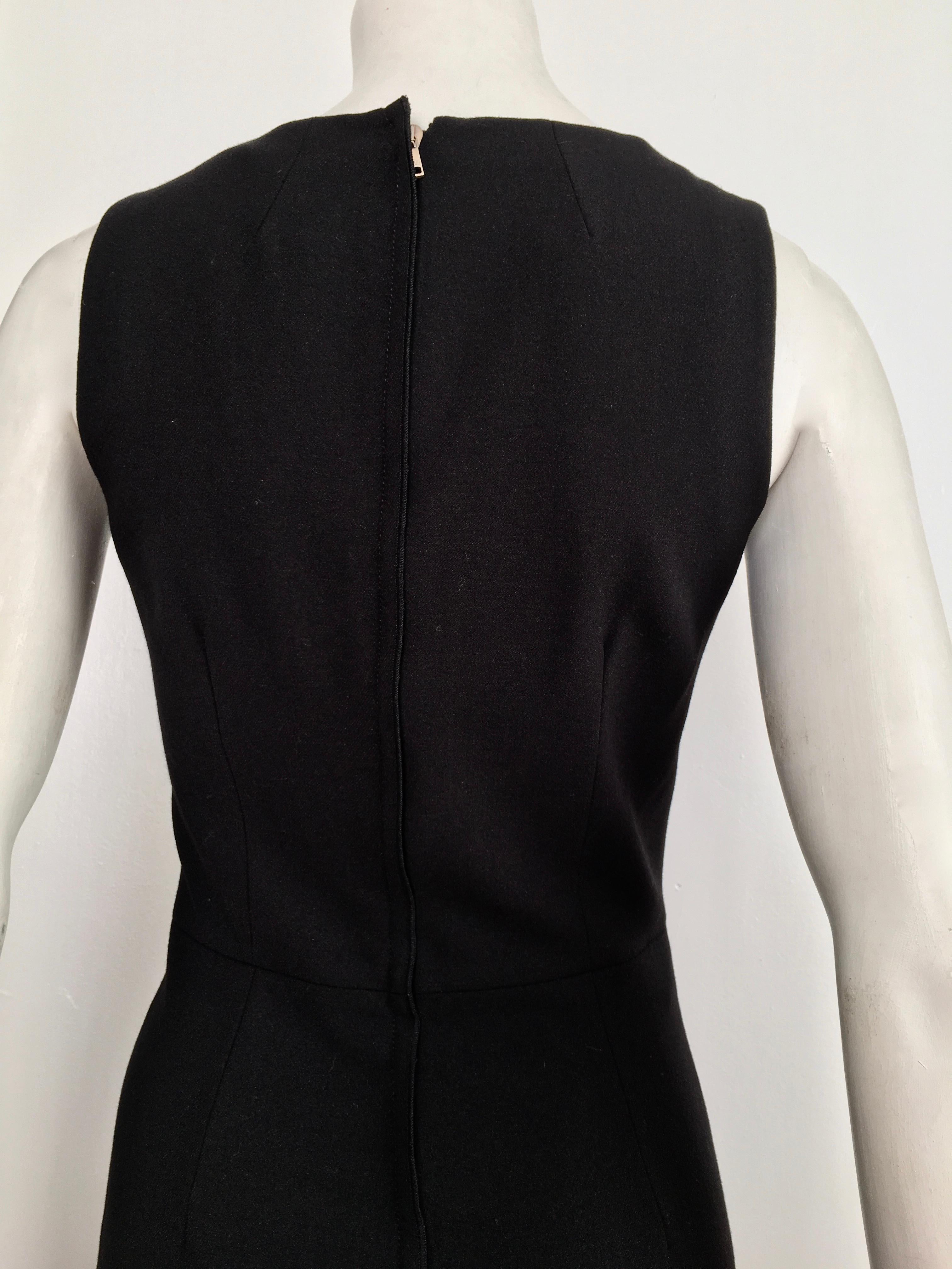 Dolce & Gabbana 1990s Black Wool Sheath Dress Size 4. For Sale 1