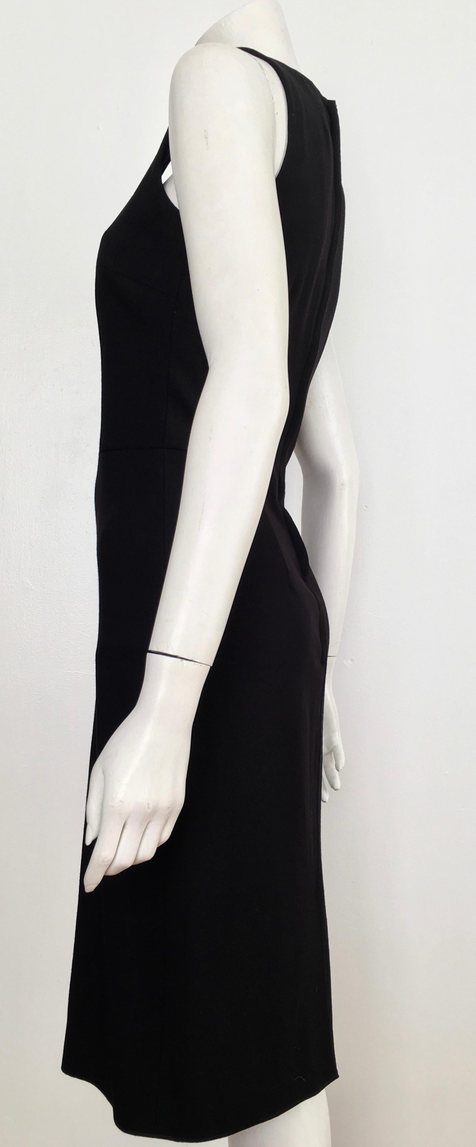 Dolce & Gabbana 1990s Black Wool Sheath Dress Size 4. For Sale 4