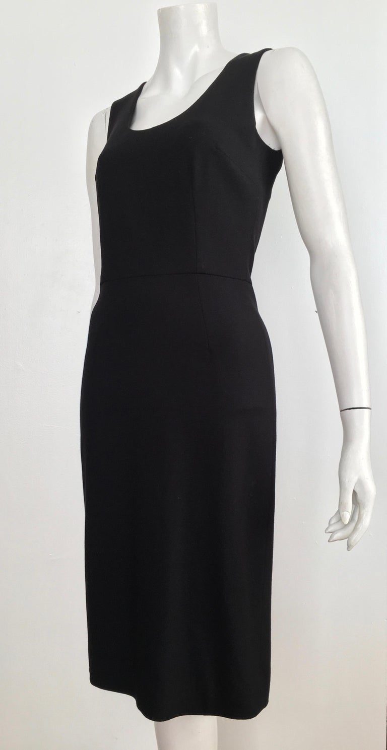 Dolce and Gabbana 1990s Black Wool Sheath Dress Size 4. For Sale at 1stDibs