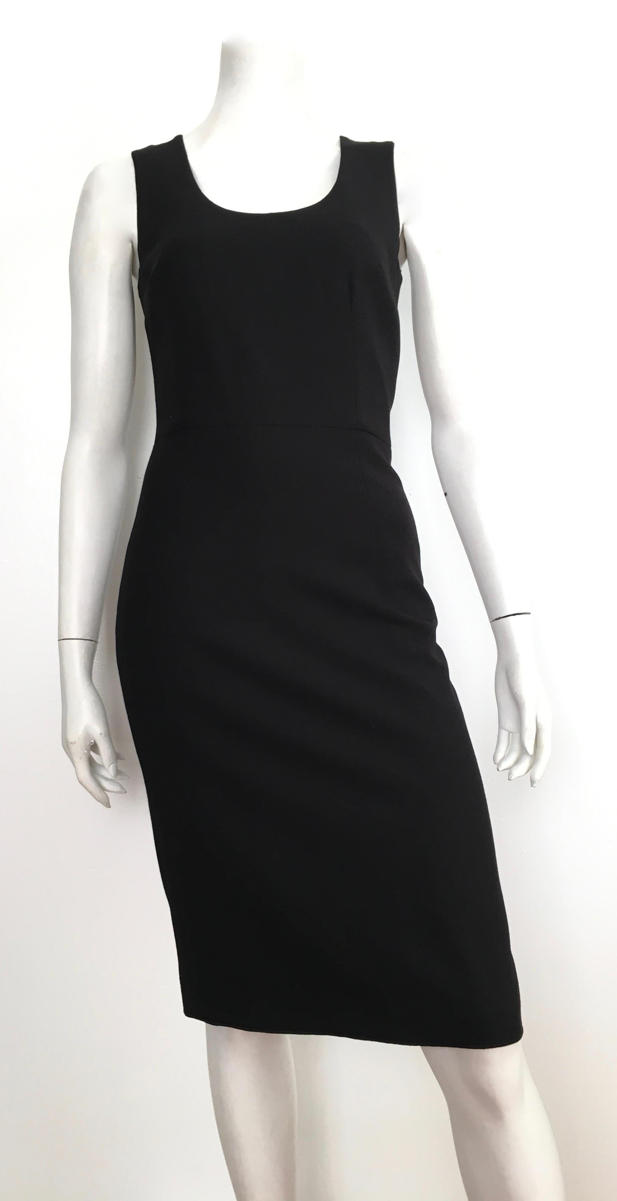 Dolce & Gabbana 1990s Black Wool Sheath Dress Size 4. For Sale 7
