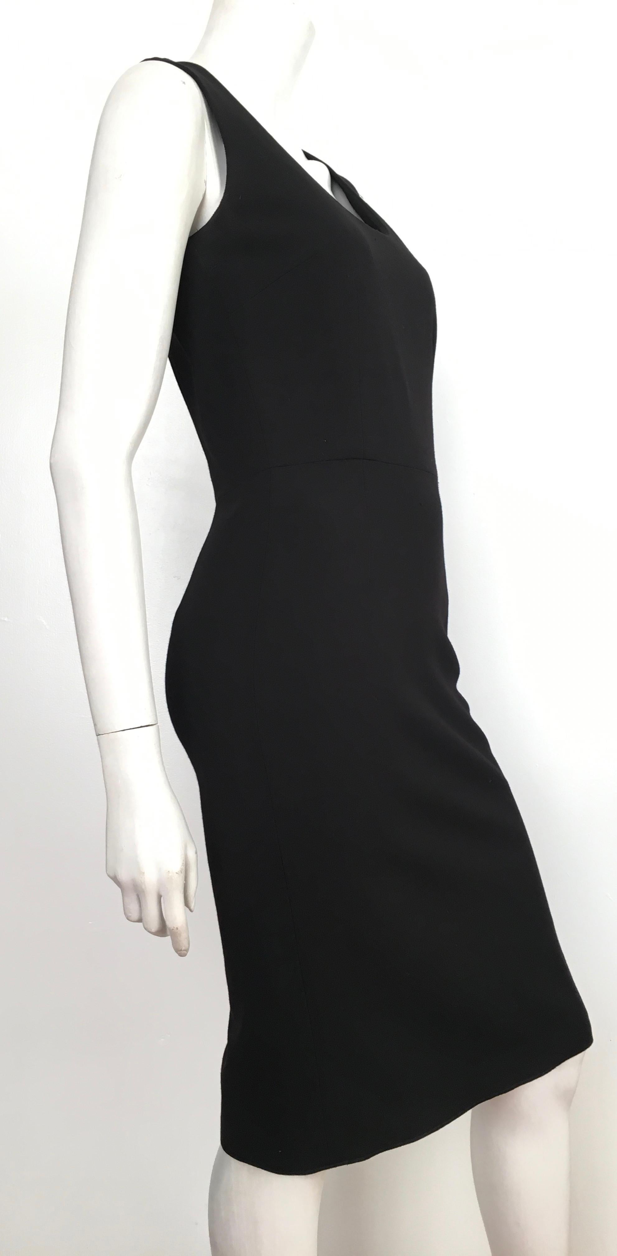 Dolce & Gabbana 1990s Black Wool Sheath Dress Size 4. For Sale 8