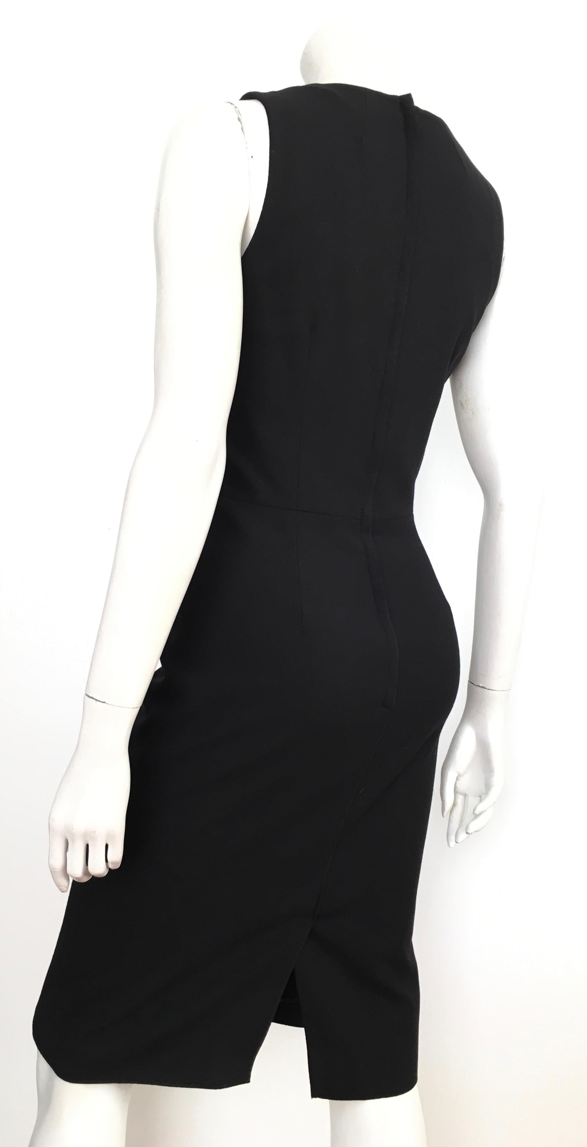 Dolce & Gabbana 1990s Black Wool Sheath Dress Size 4. For Sale 9
