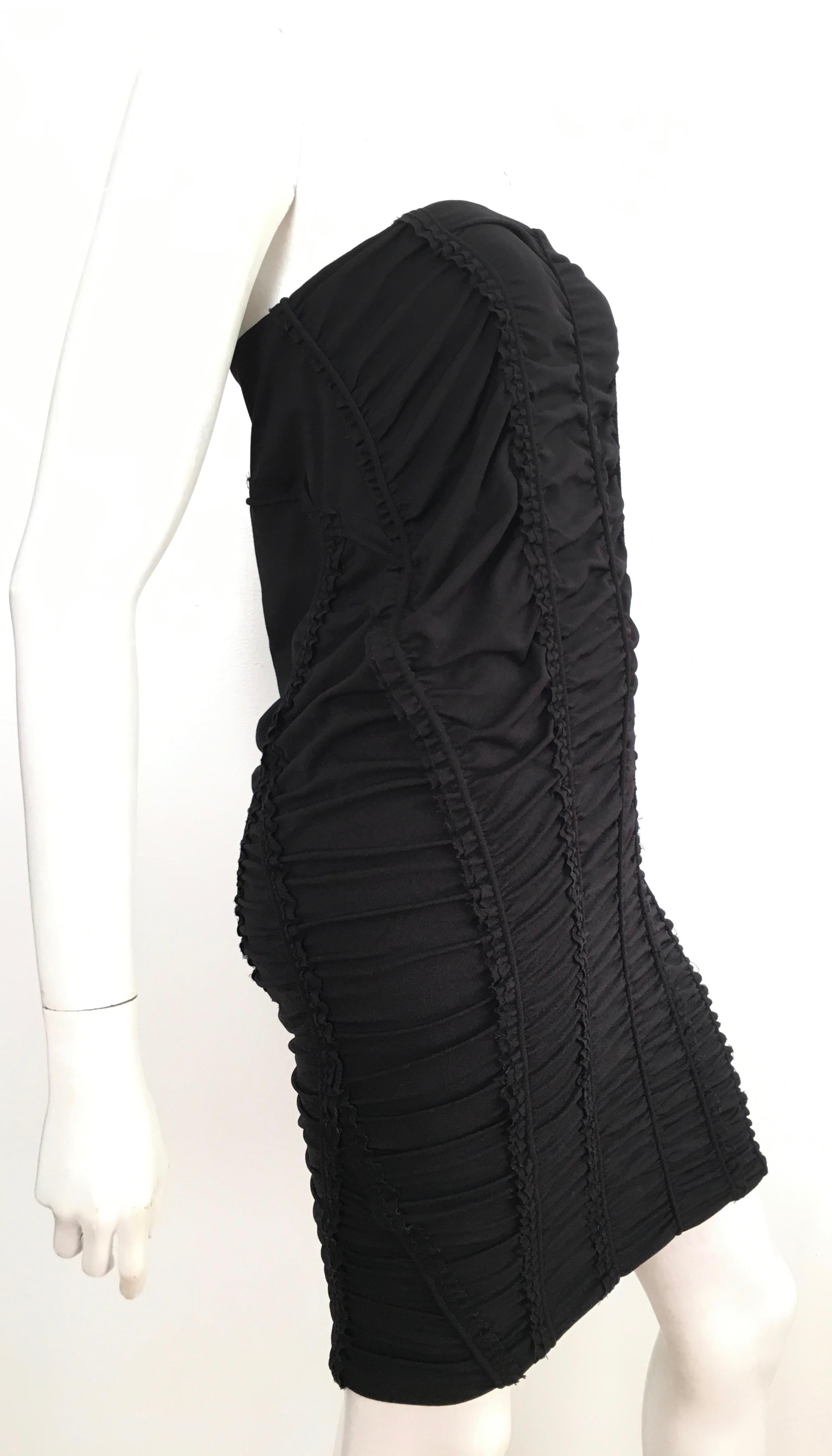 Donna Karan Black Parachute Dress Size 6. For Sale 1