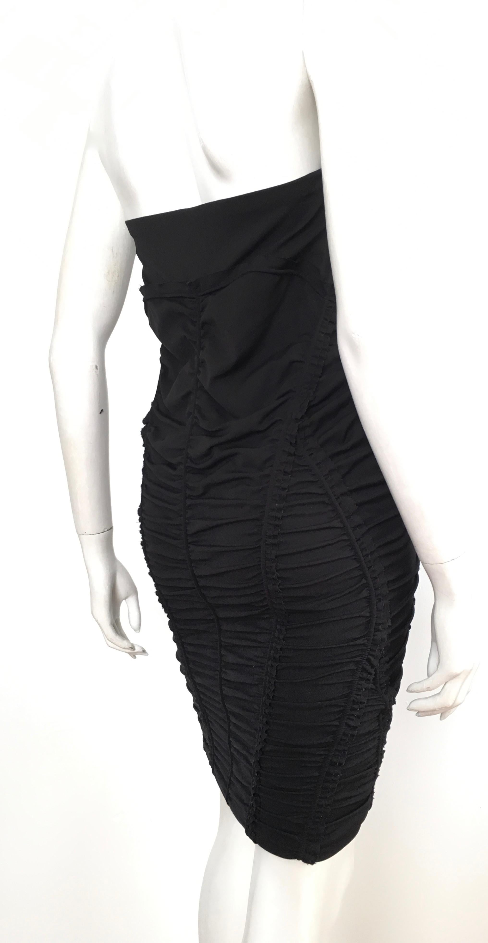Donna Karan Black Parachute Dress Size 6. For Sale 3