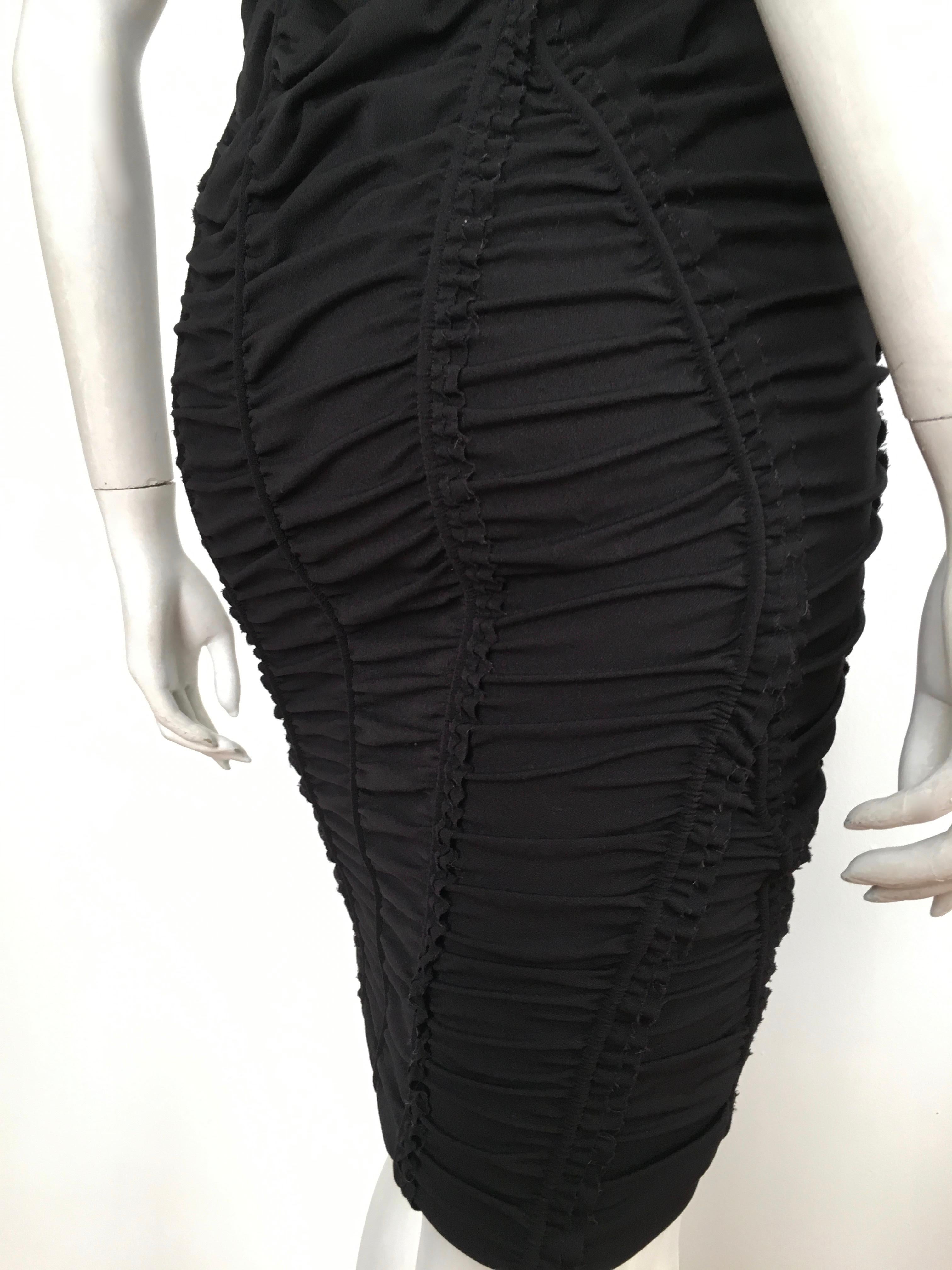 Donna Karan Black Parachute Dress Size 6. For Sale 4
