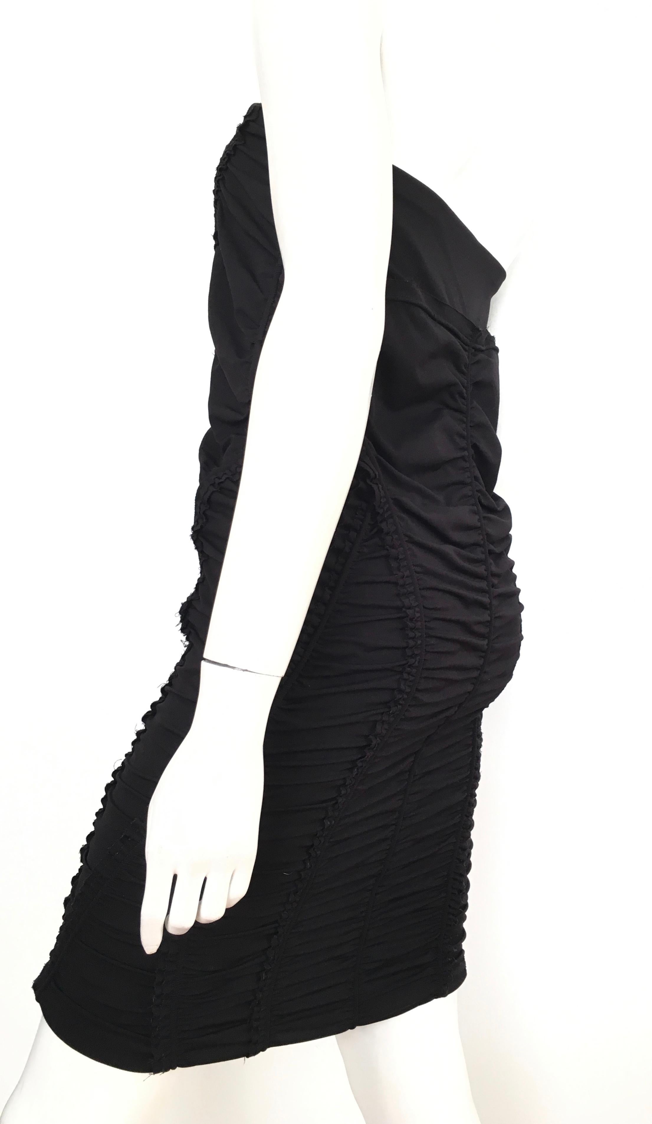 Donna Karan Black Parachute Dress Size 6. For Sale 5