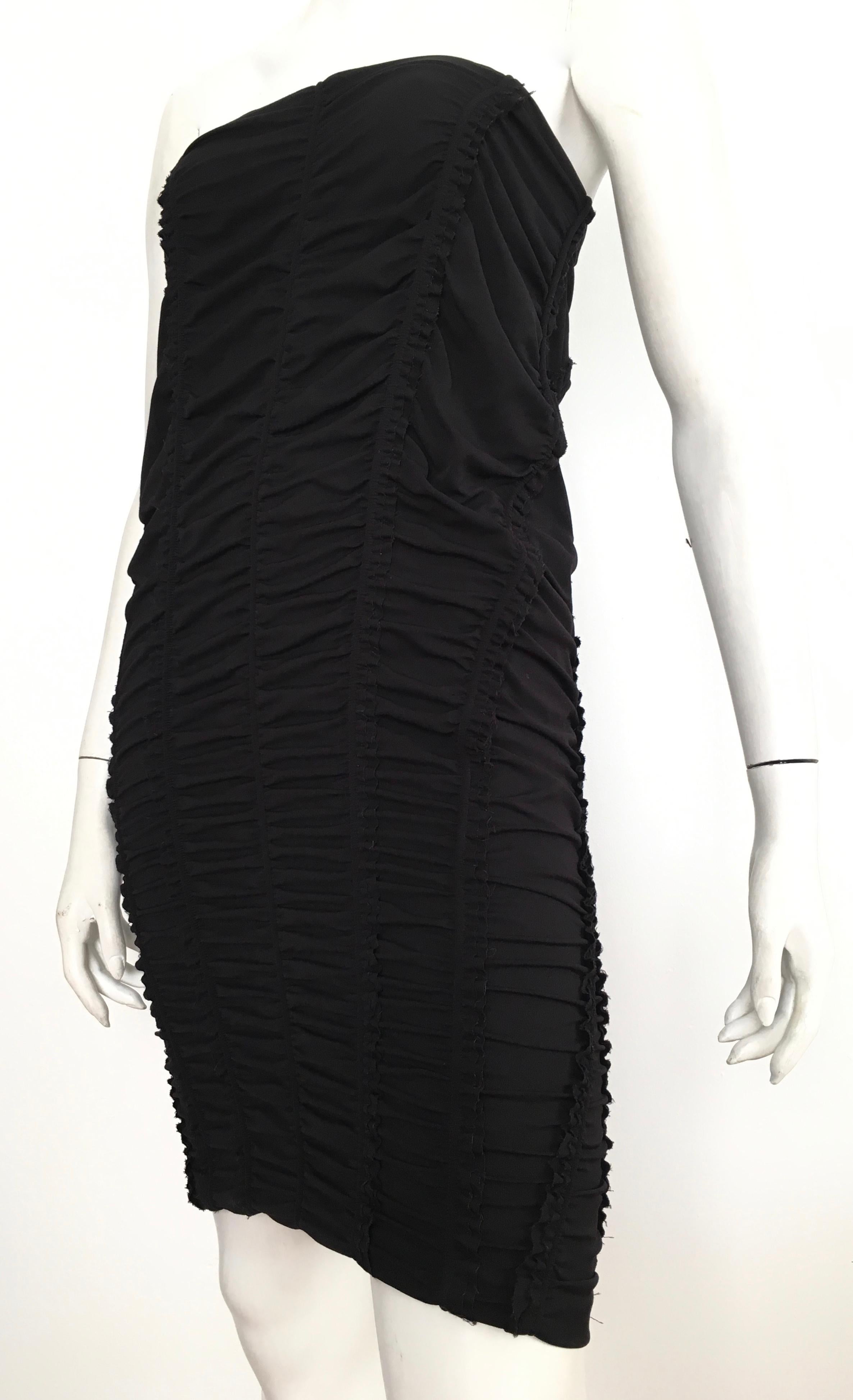 Donna Karan Black Parachute Dress Size 6. For Sale 6