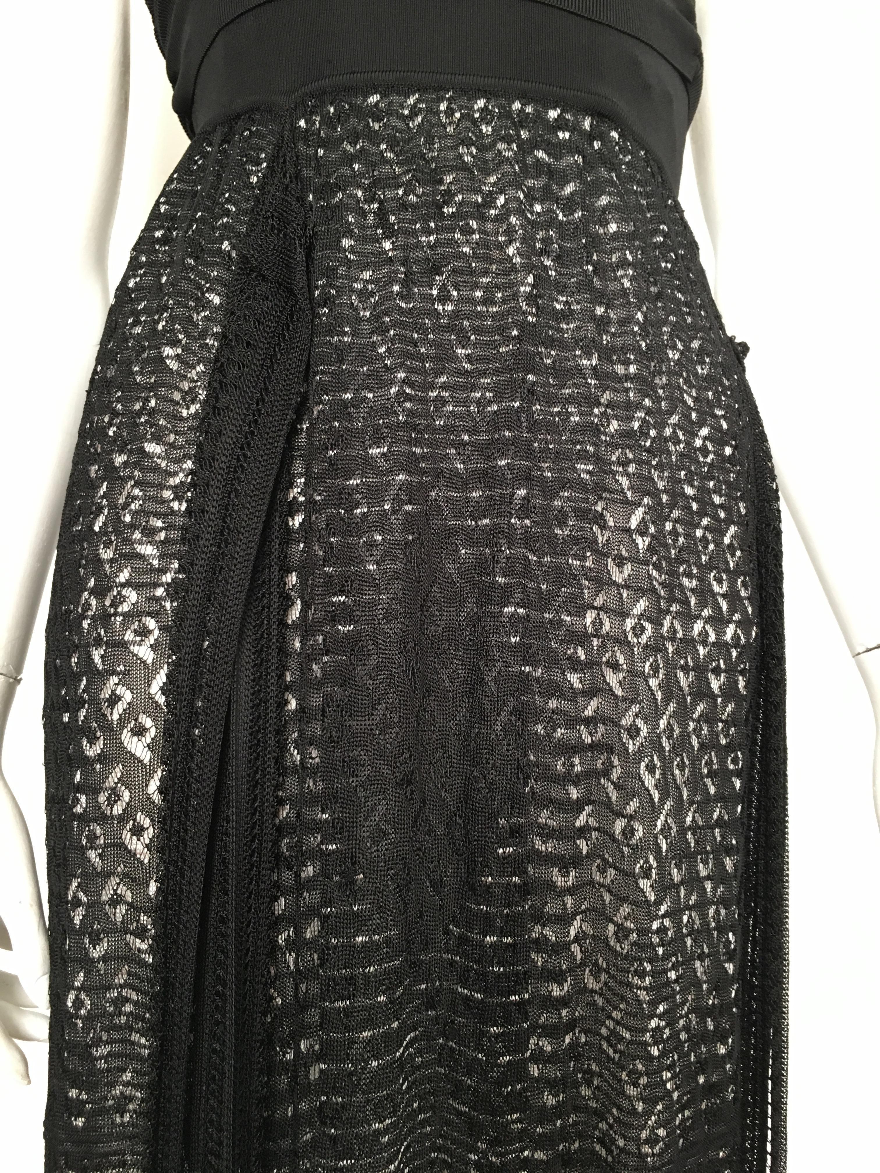 Missoni Lace Black and White Spaghetti Strap Maxi Dress In Excellent Condition For Sale In Atlanta, GA
