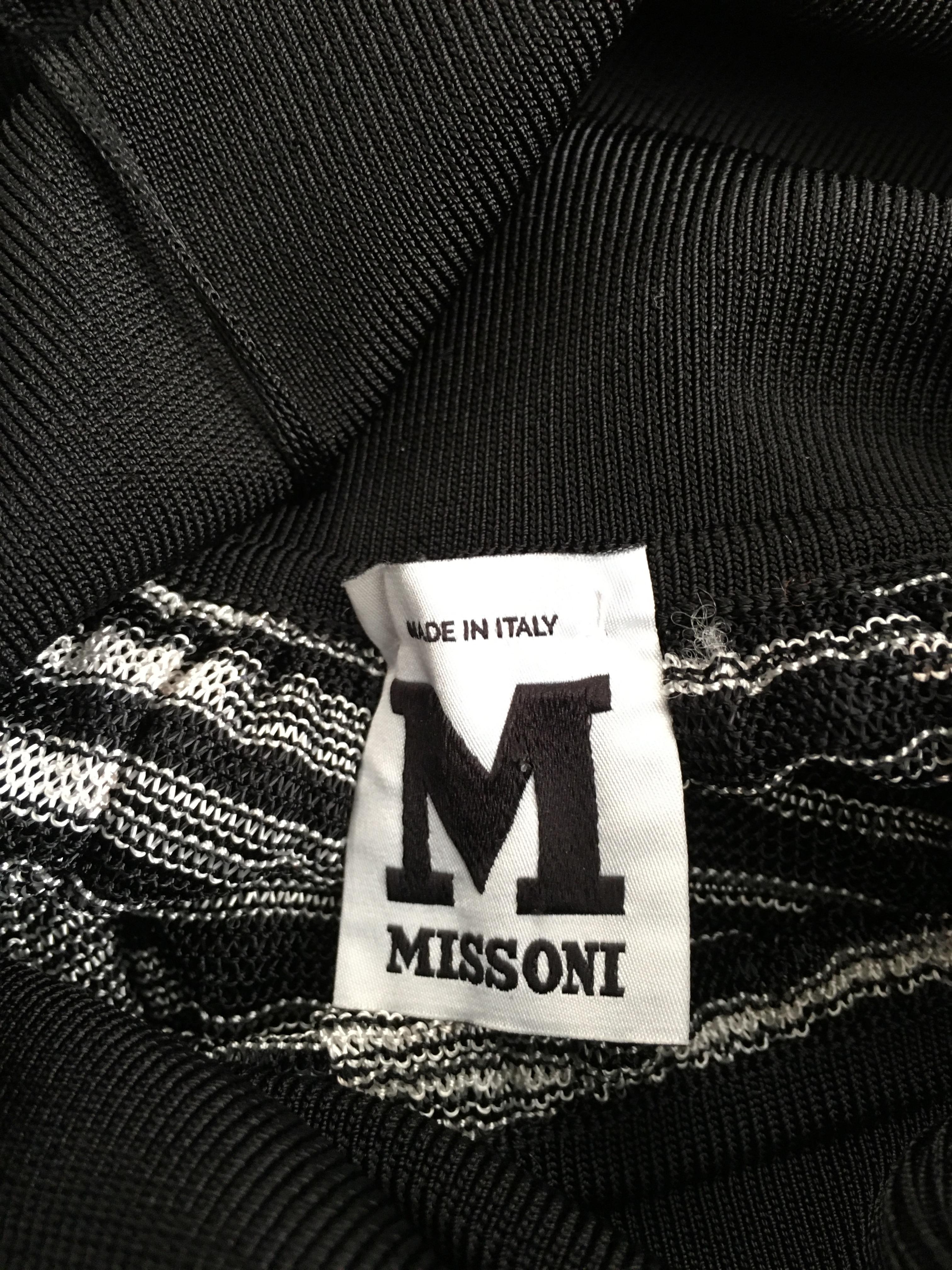 Missoni Lace Black and White Spaghetti Strap Maxi Dress For Sale 12