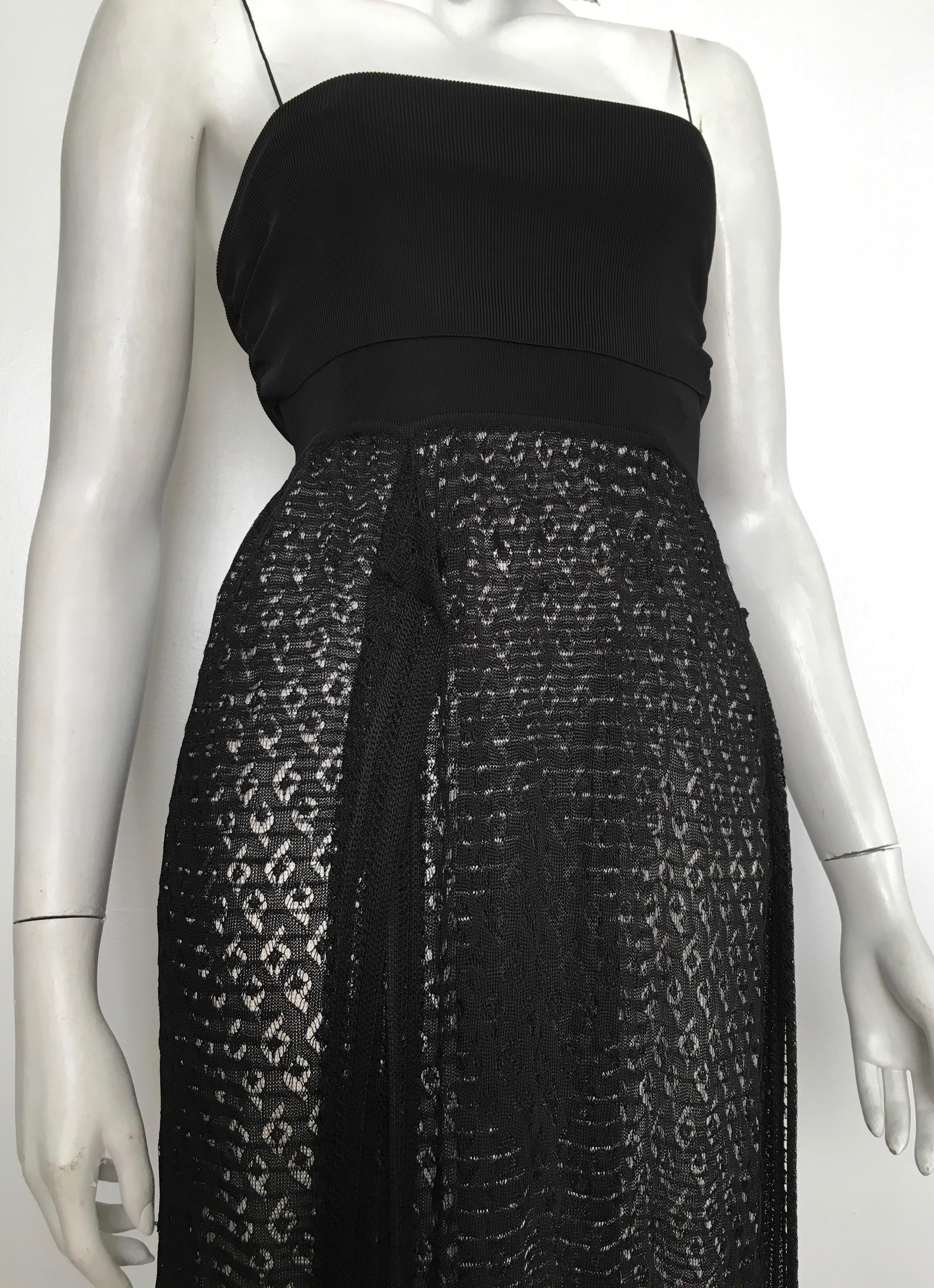 Missoni Lace Black and White Spaghetti Strap Maxi Dress For Sale 2