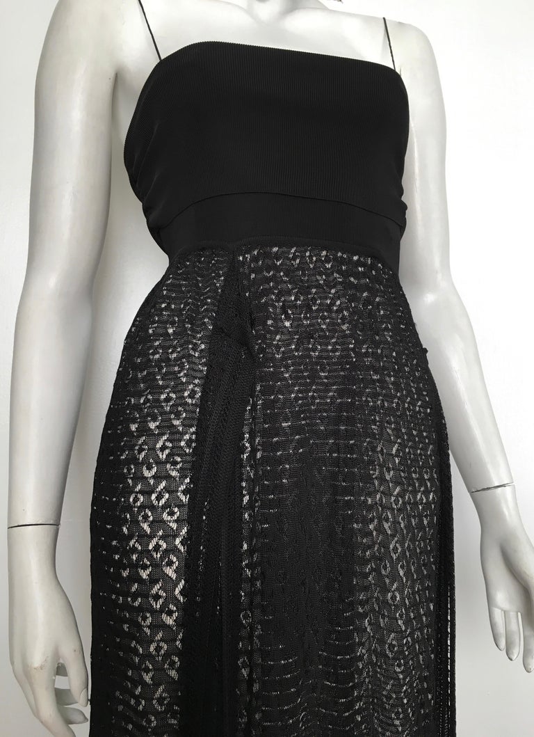 Missoni Lace Black and White Spaghetti Strap Maxi Dress For Sale at 1stdibs