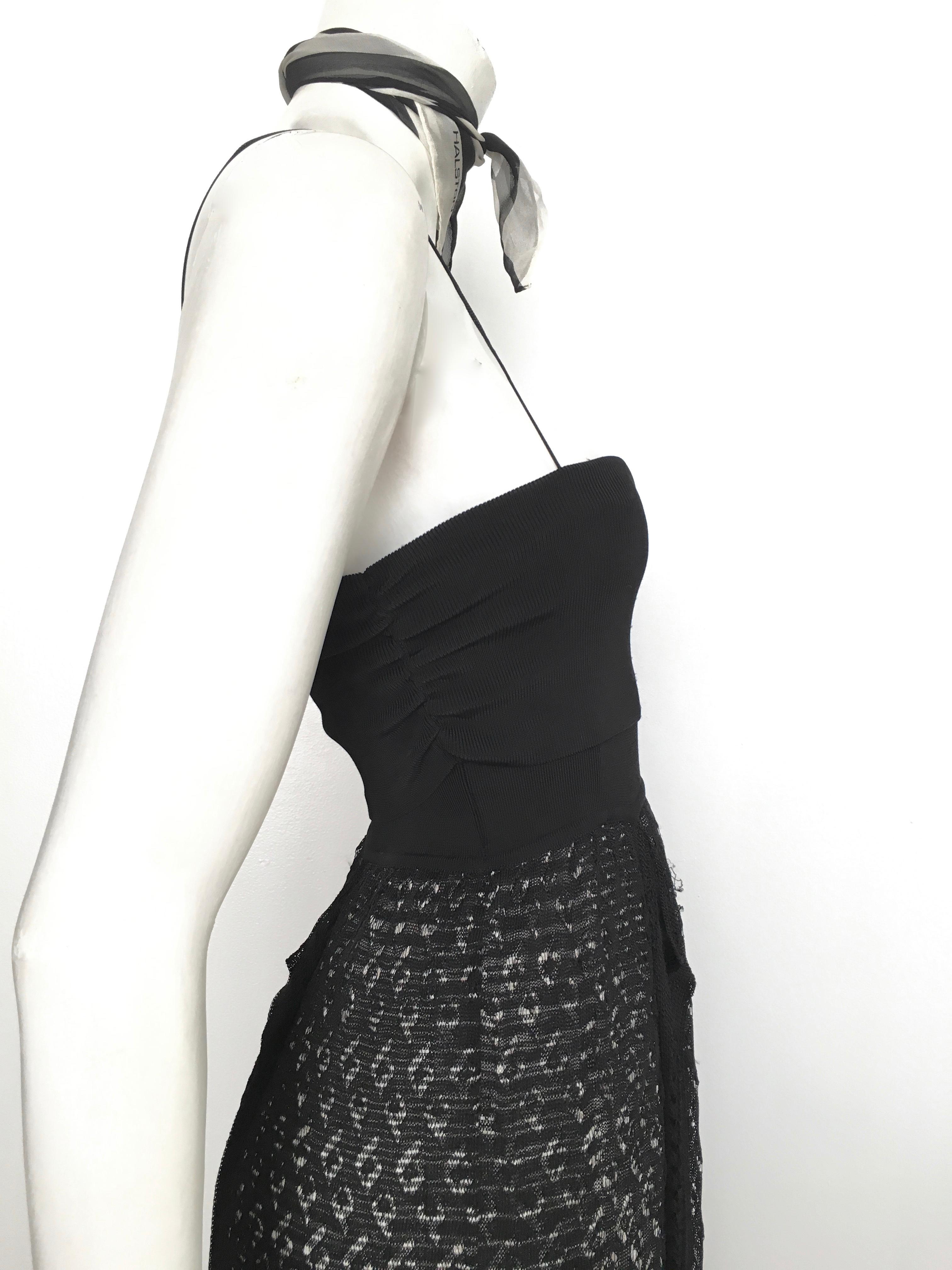 Missoni Lace Black and White Spaghetti Strap Maxi Dress For Sale 4