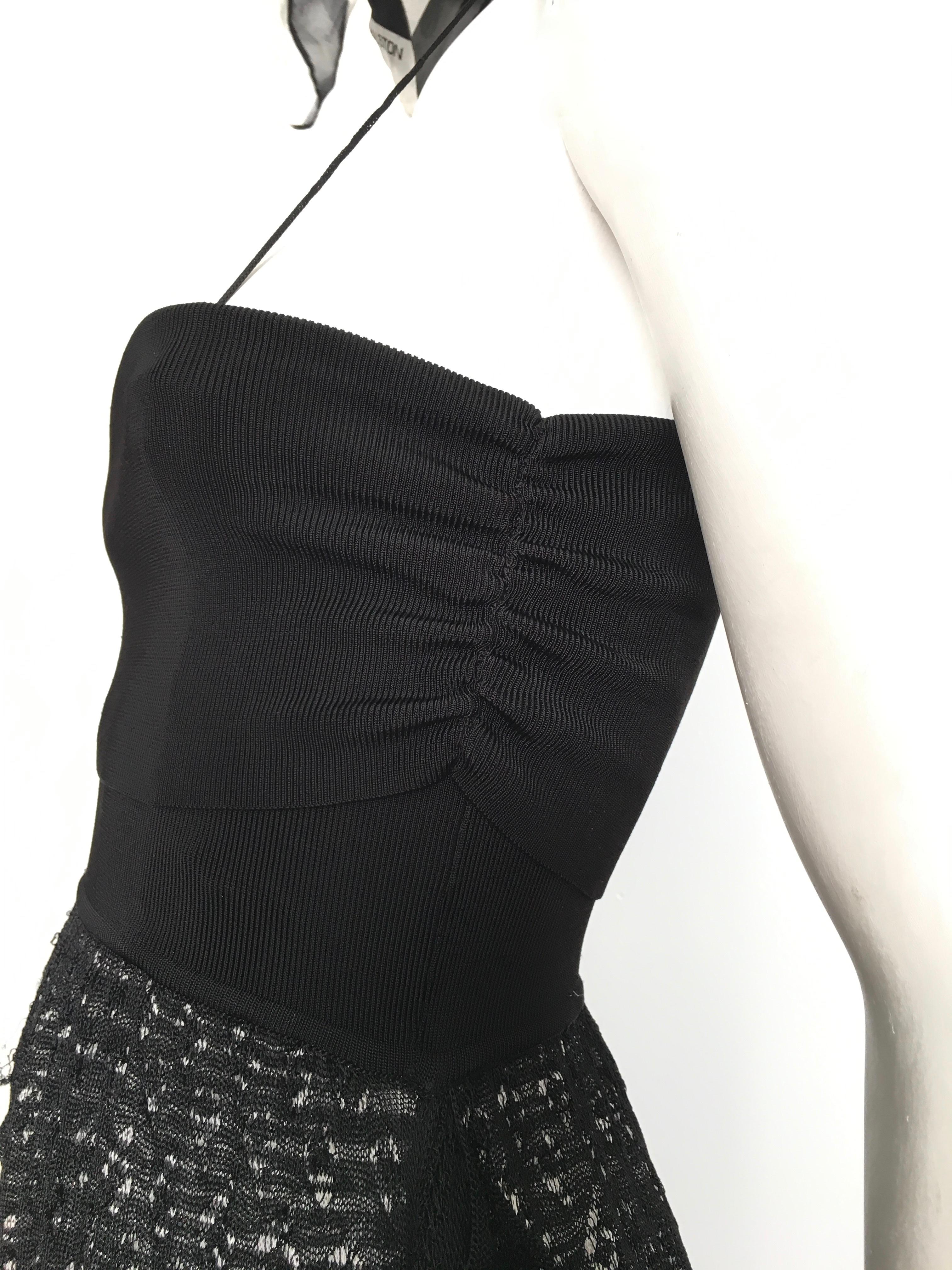 Missoni Lace Black and White Spaghetti Strap Maxi Dress For Sale 8