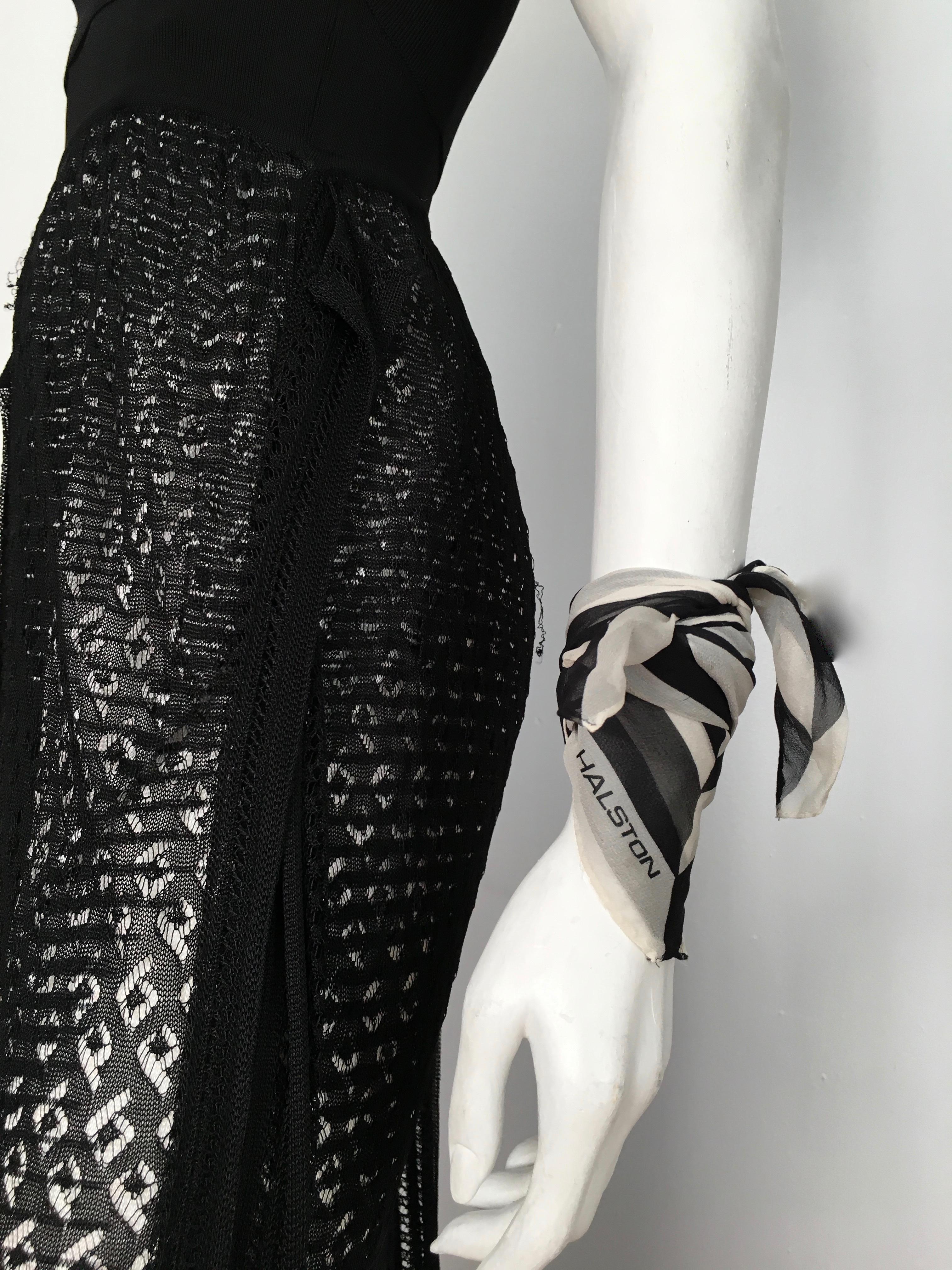 Missoni Lace Black and White Spaghetti Strap Maxi Dress For Sale 11