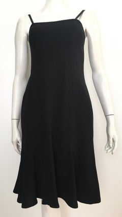 Tom & Linda Platt Black Spaghetti String Evening Dress Size 6.