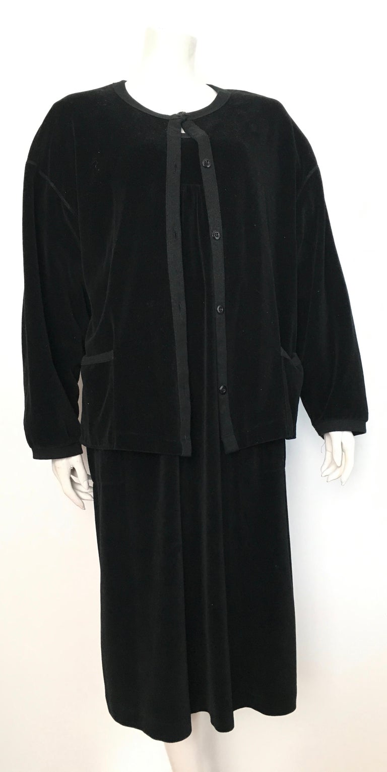 1980s Sonia Rykiel Velour Knit Set in Blue